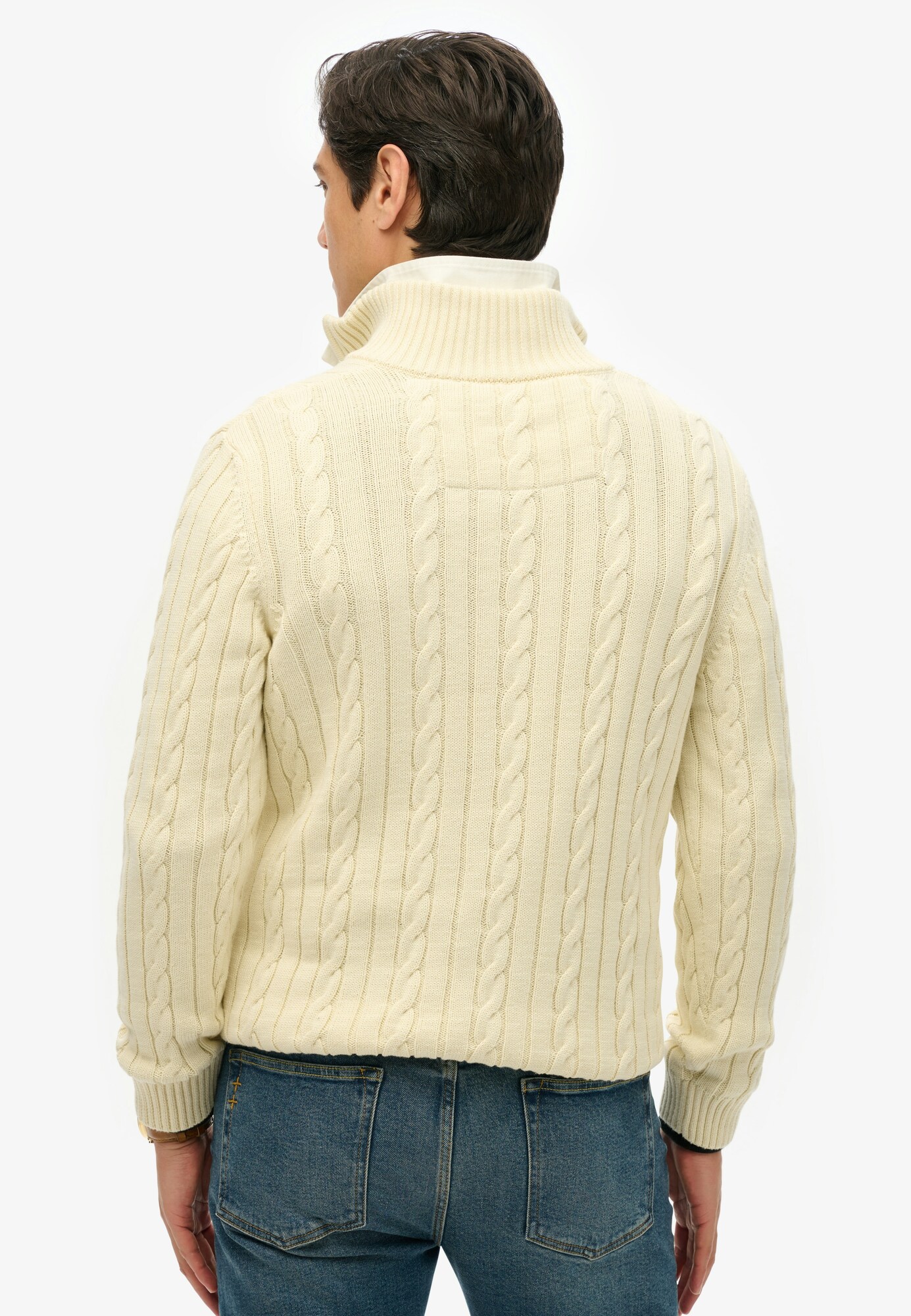 Superdry Jersey Con Media Cremallera Preppy Cotton Cable – imagen 3