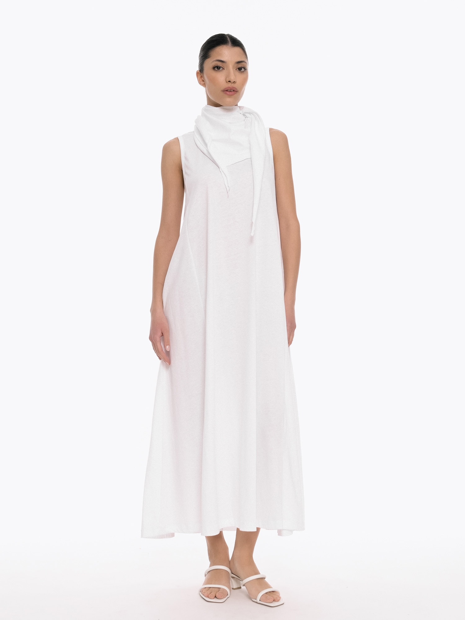 4TAILORS Rochie Connect me alb