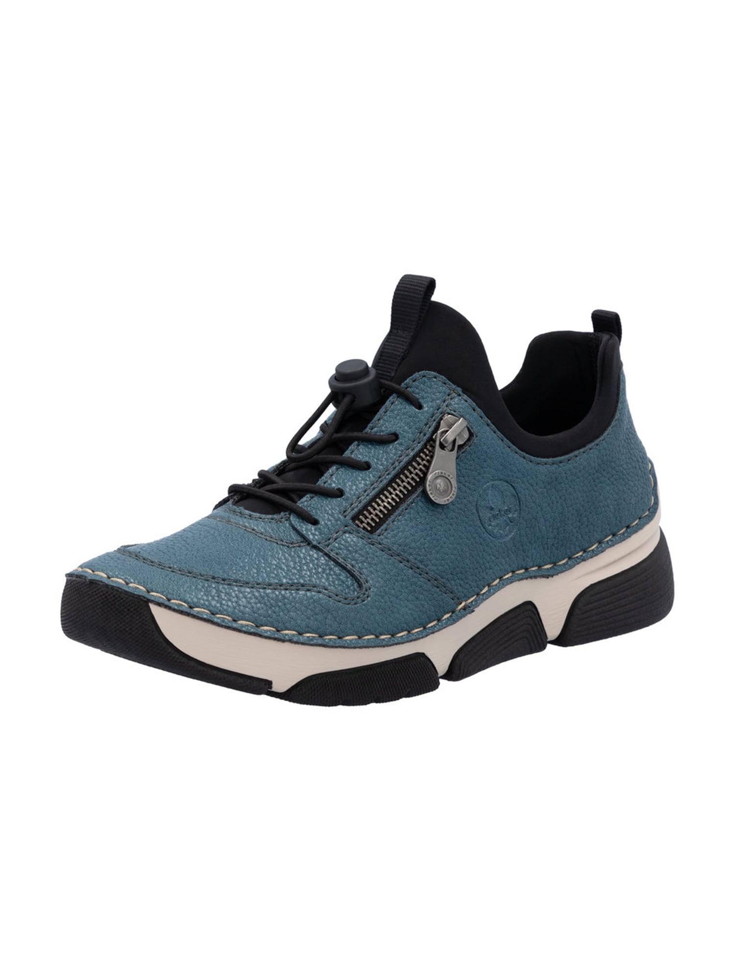 Rieker Pantofi cu șireturi sport  albastru / negru