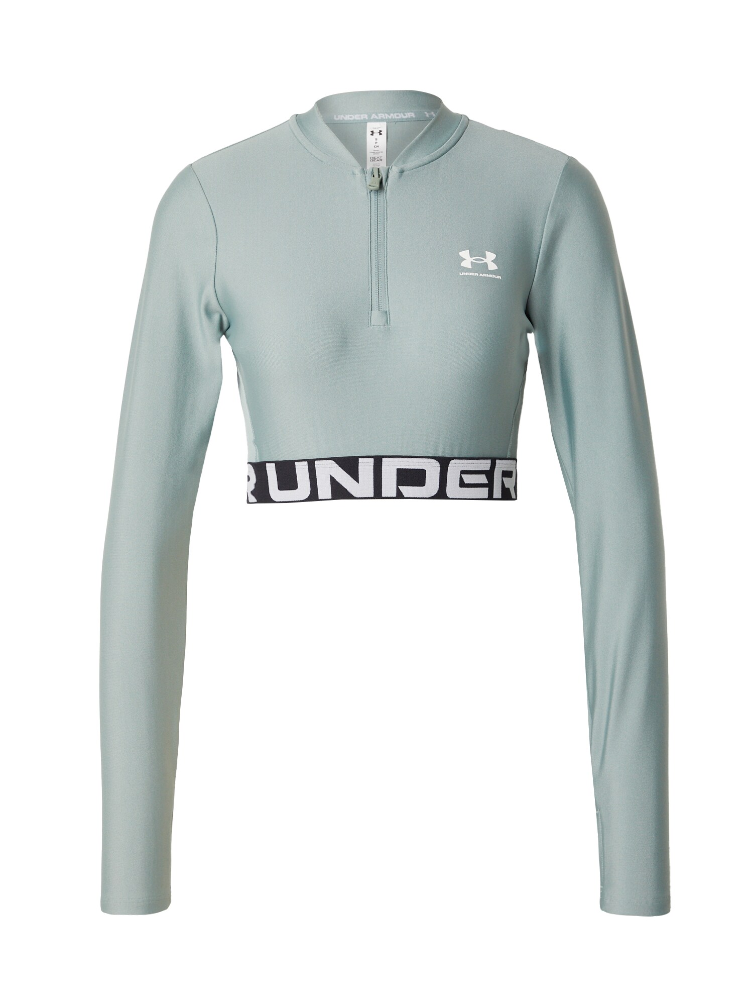 UNDER ARMOUR Tricou funcțional HeatGear  verde deschis / negru / alb