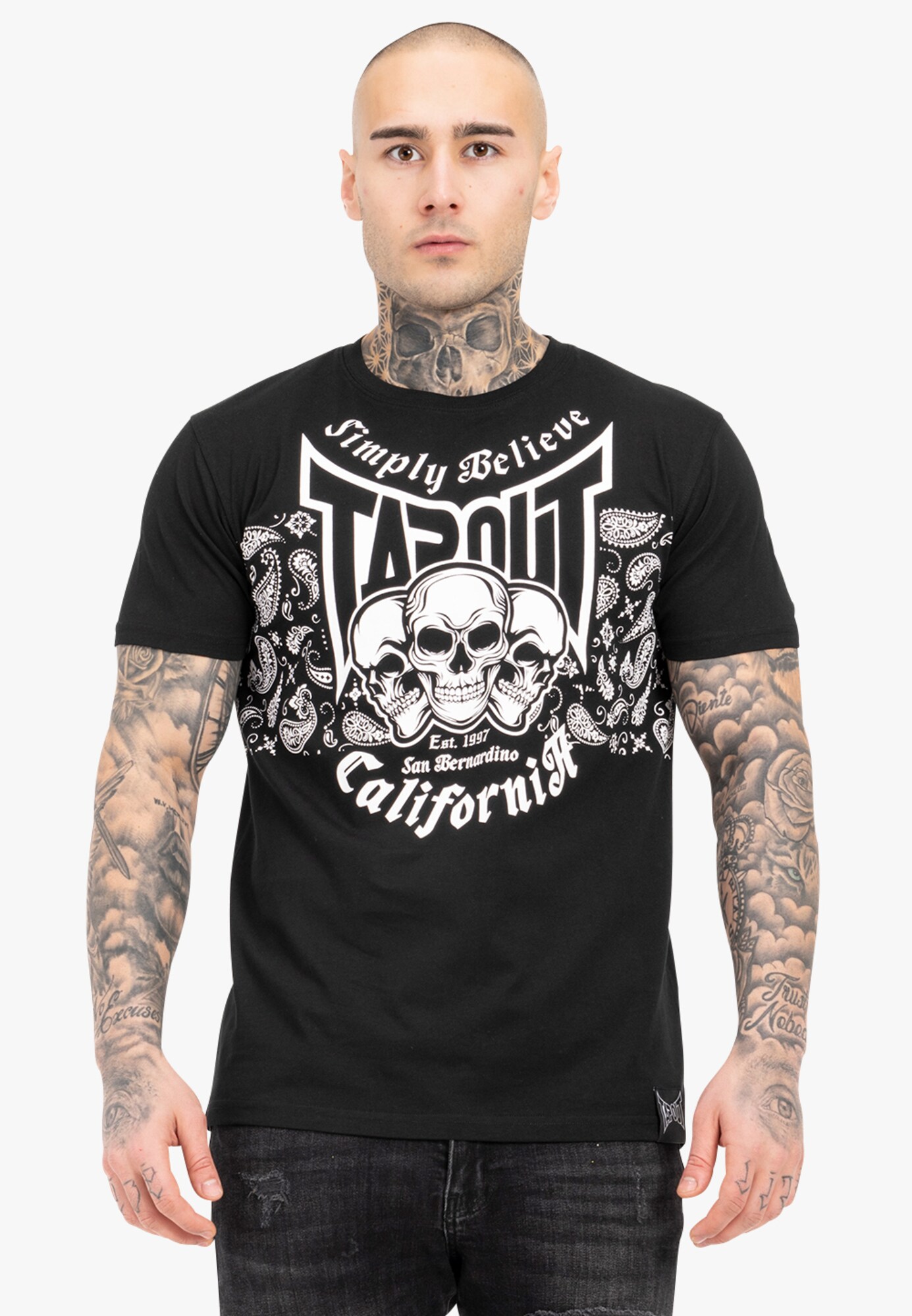 Tapout Póló 'ADELANTOS'  fekete / fehér termék 2. képe