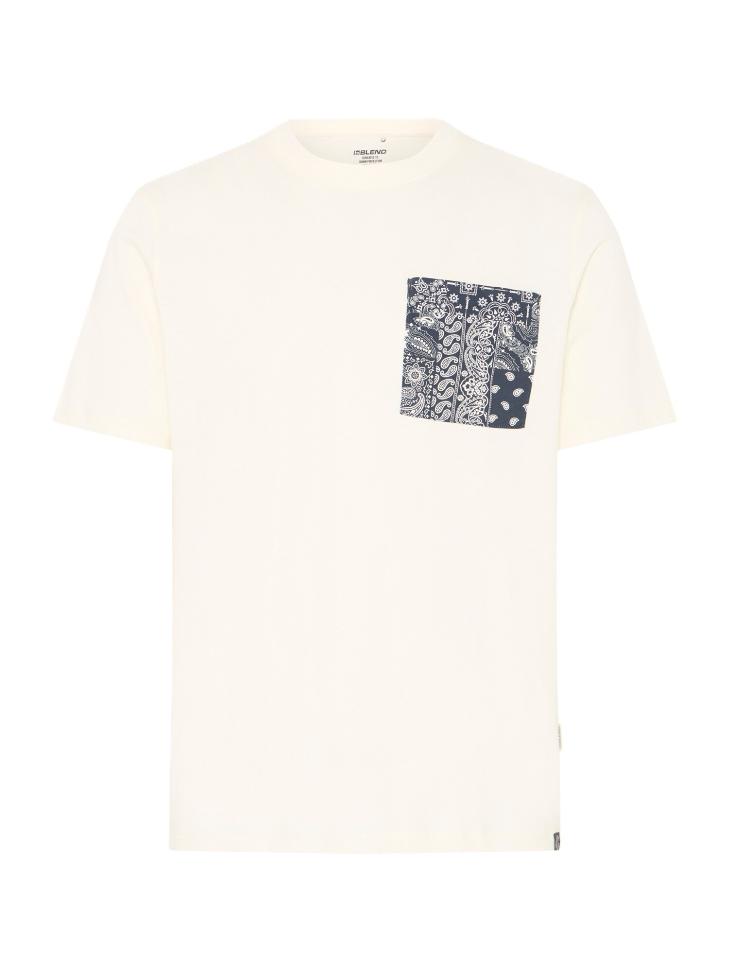 BLEND Tricou 'BHKALEB'  gri / alb murdar