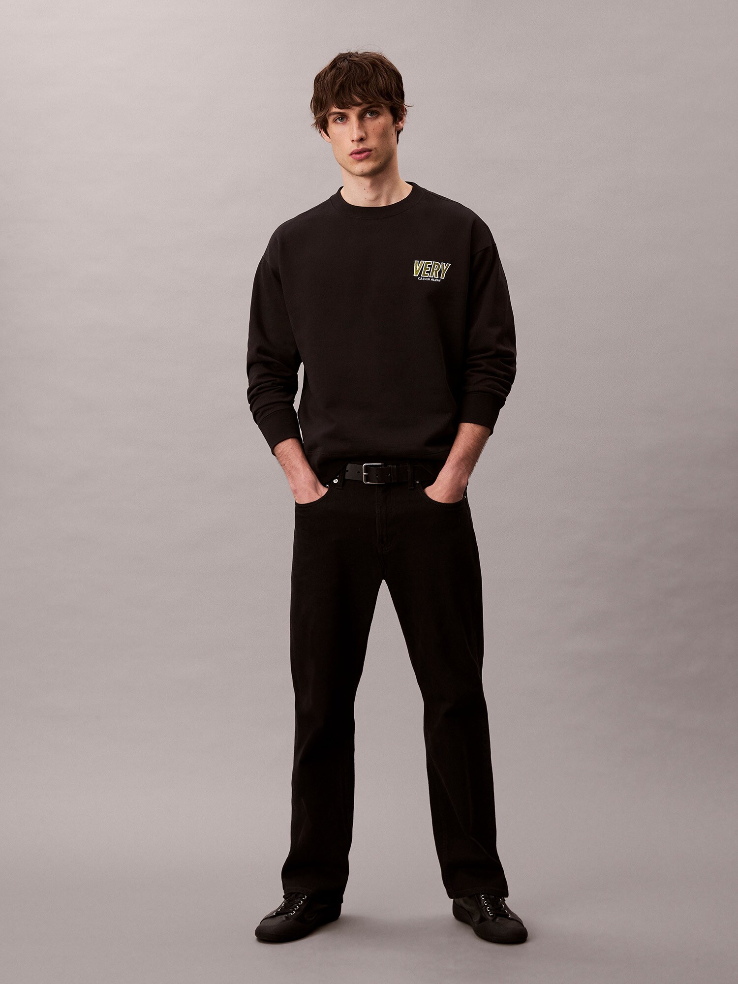 Calvin Klein Jeans Mikina kaki / čierna / biela (obrázok 4)