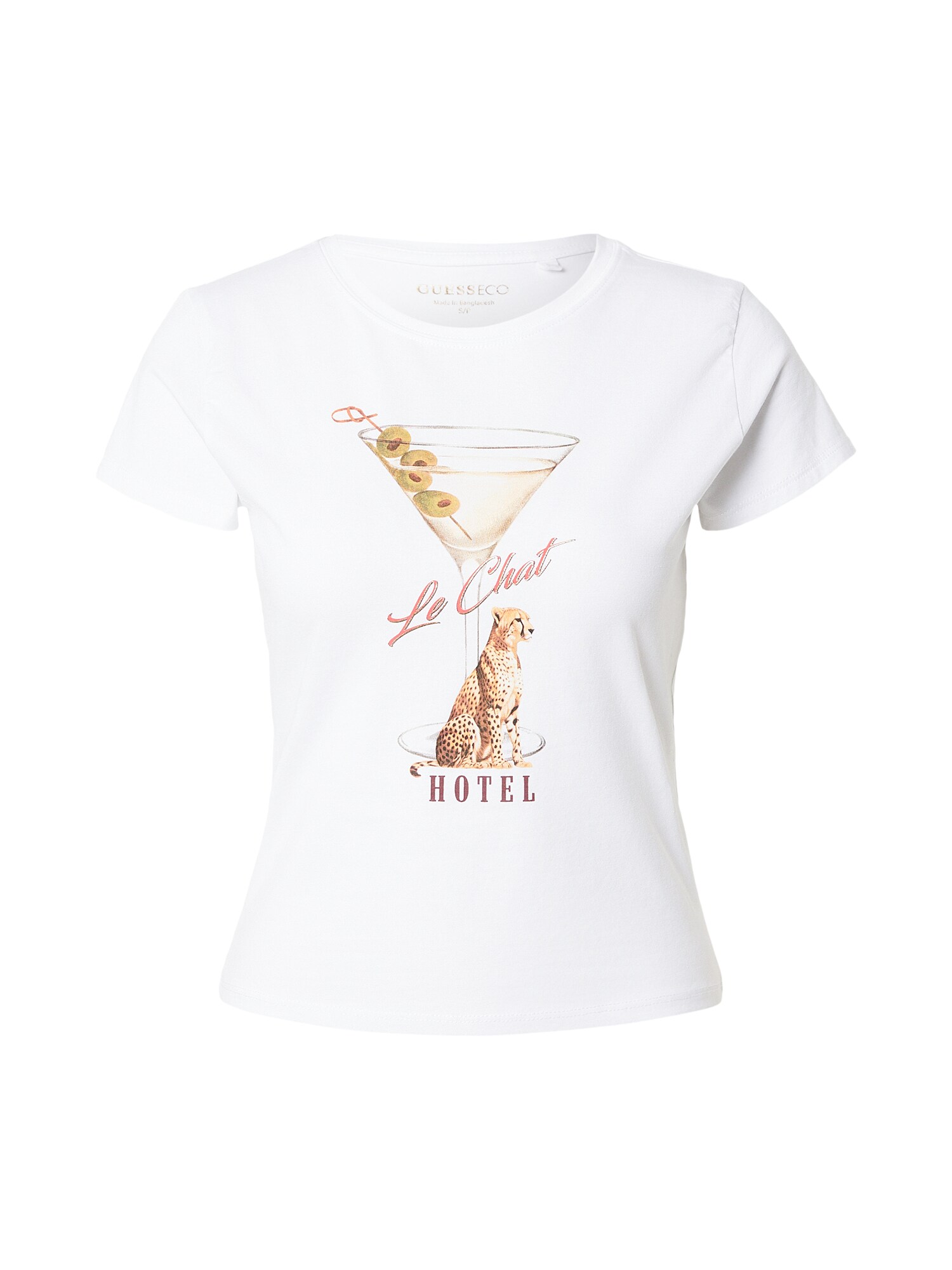 GUESS Tricou LEOPARDTINI  maro / oliv / negru / alb