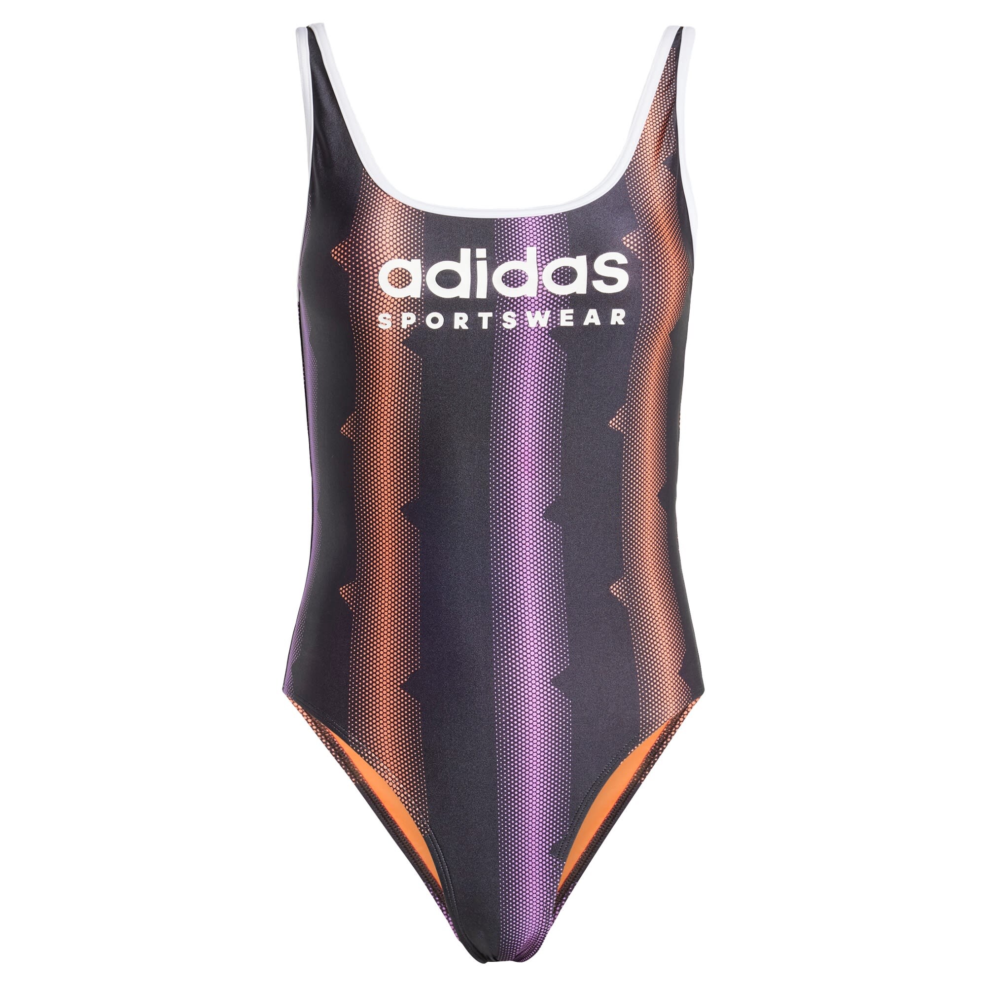 ADIDAS SPORTSWEAR Športové jednodielne plavky 'Tiro' fialová / oranžová / čierna / biela