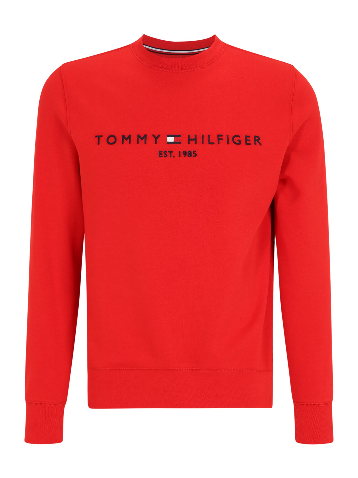 TOMMY HILFIGER Mikina  ohnivo červená / čierna / biela