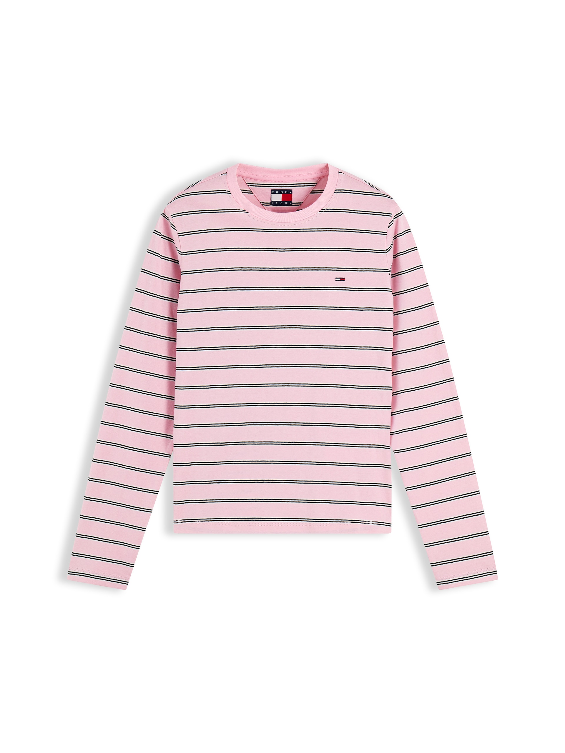 TOMMY JEANS T-shirt 'ESS' ljusrosa / svart dam