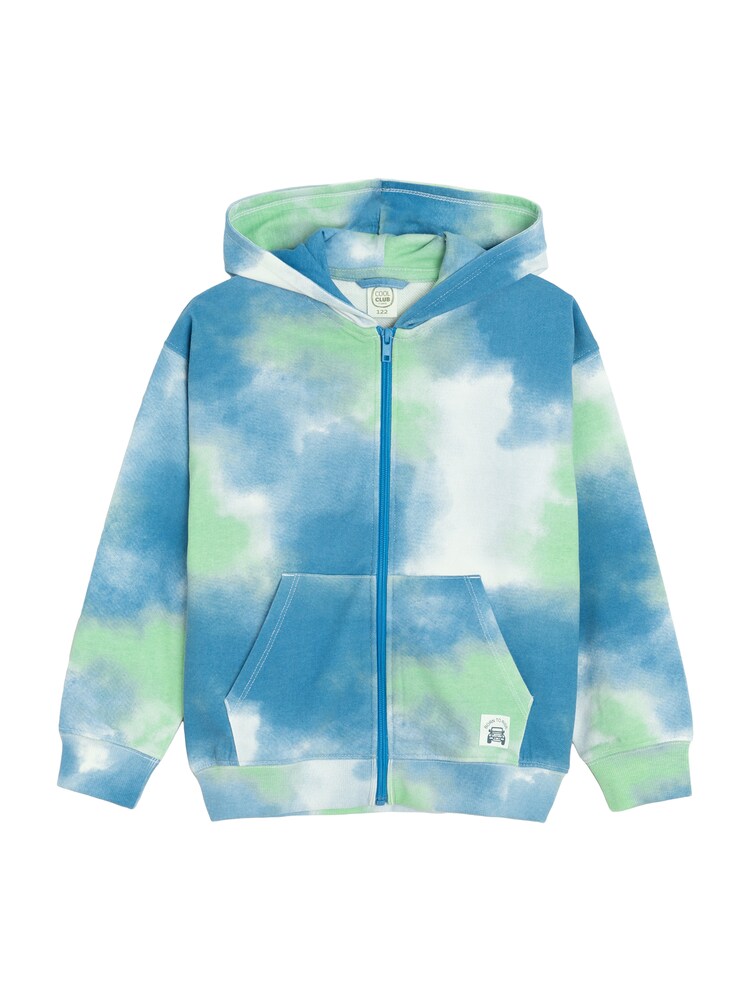 Cool Club Sweatjacke Jungen Größe 128 saphir / hellgrün / weiß