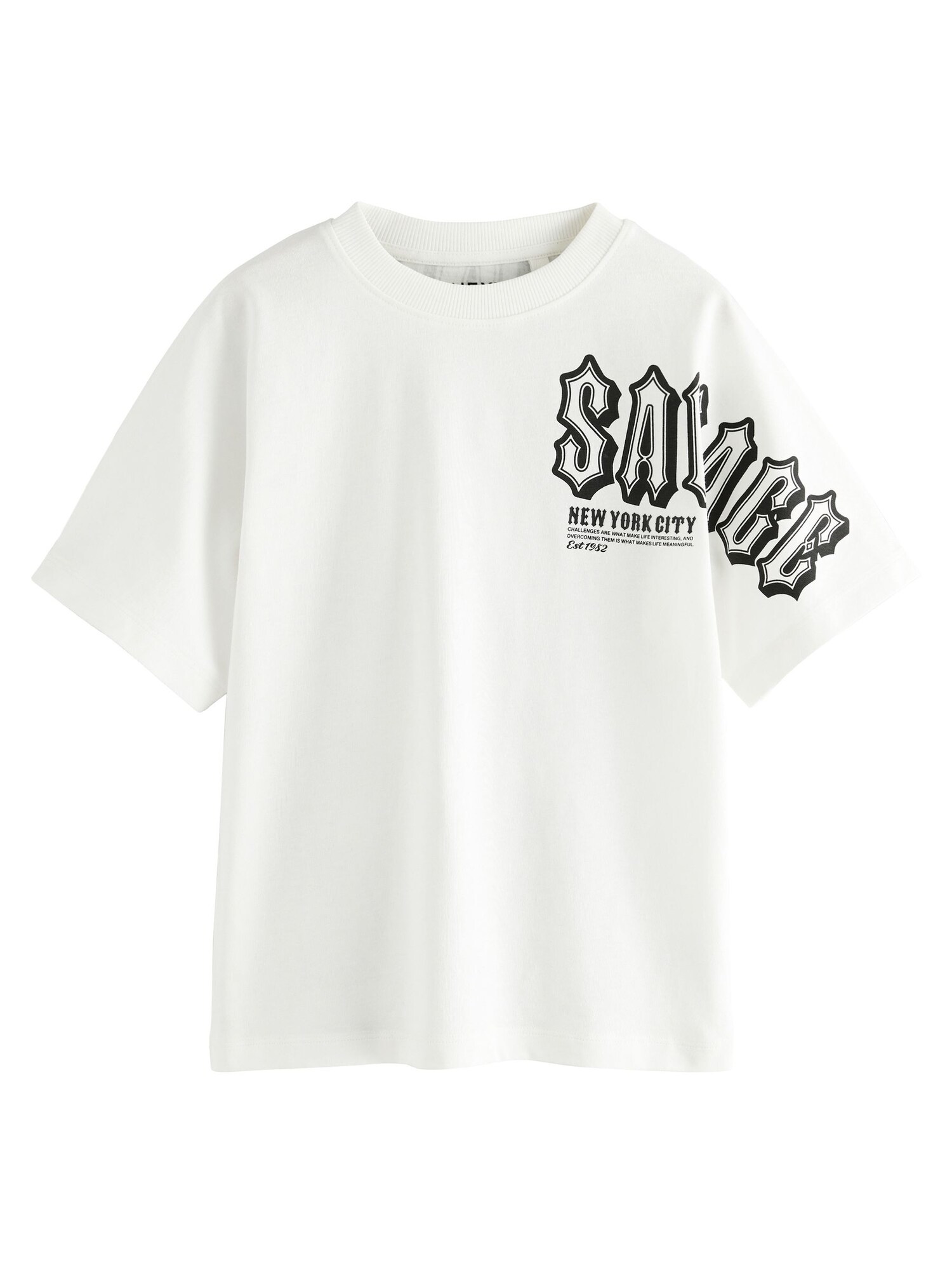 Next Tricou  negru / alb