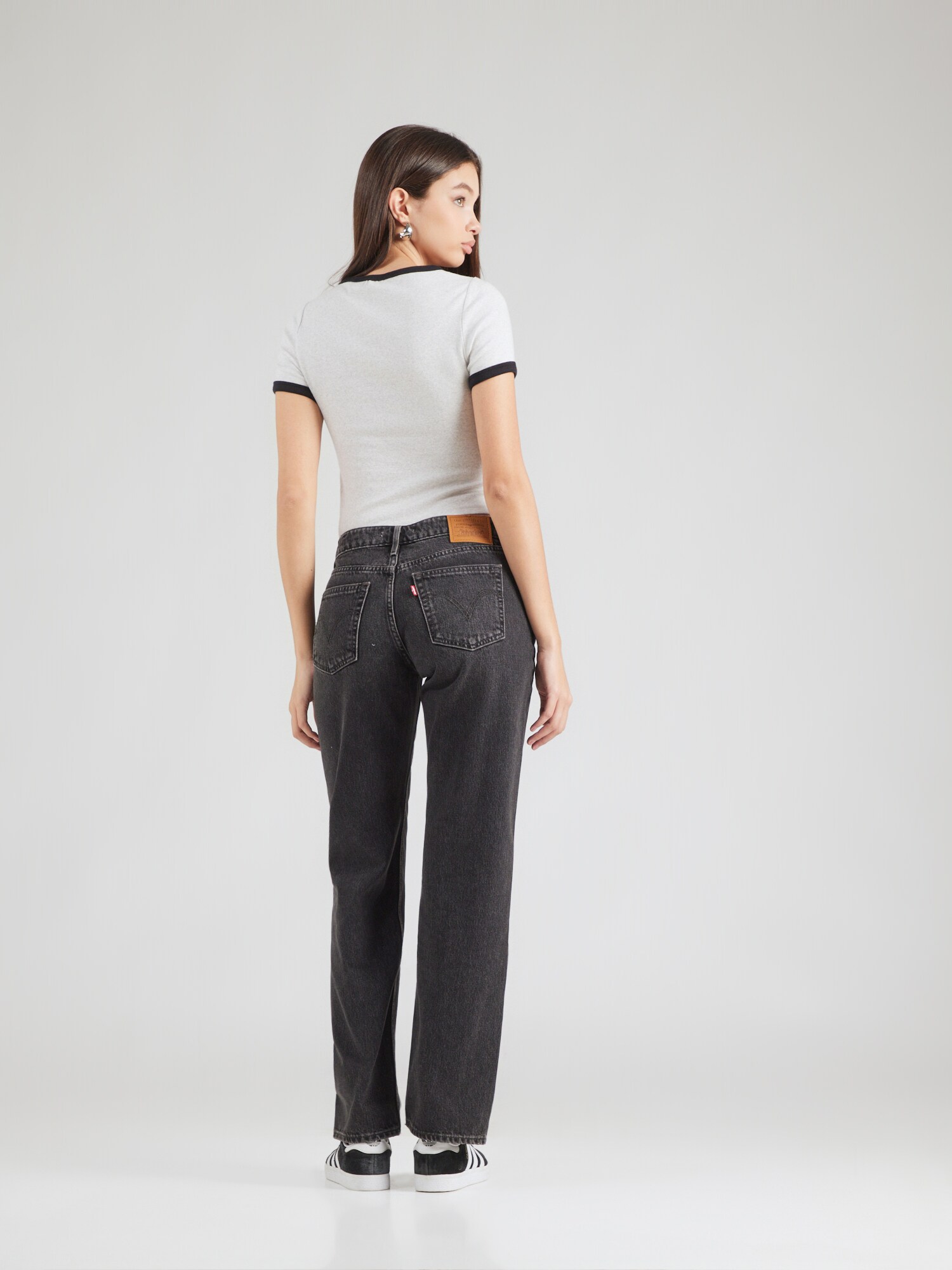 LEVI'S ® Vaquero 'Low Straight' negro denim – imagen 3