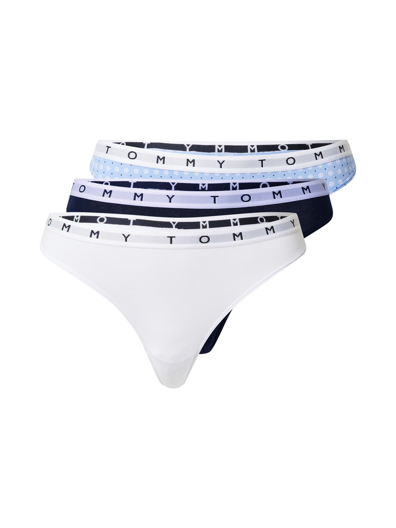 Tommy Hilfiger Underwear Siaurikės  tamsiai mėlyna jūros spalva / balta / mėlyna