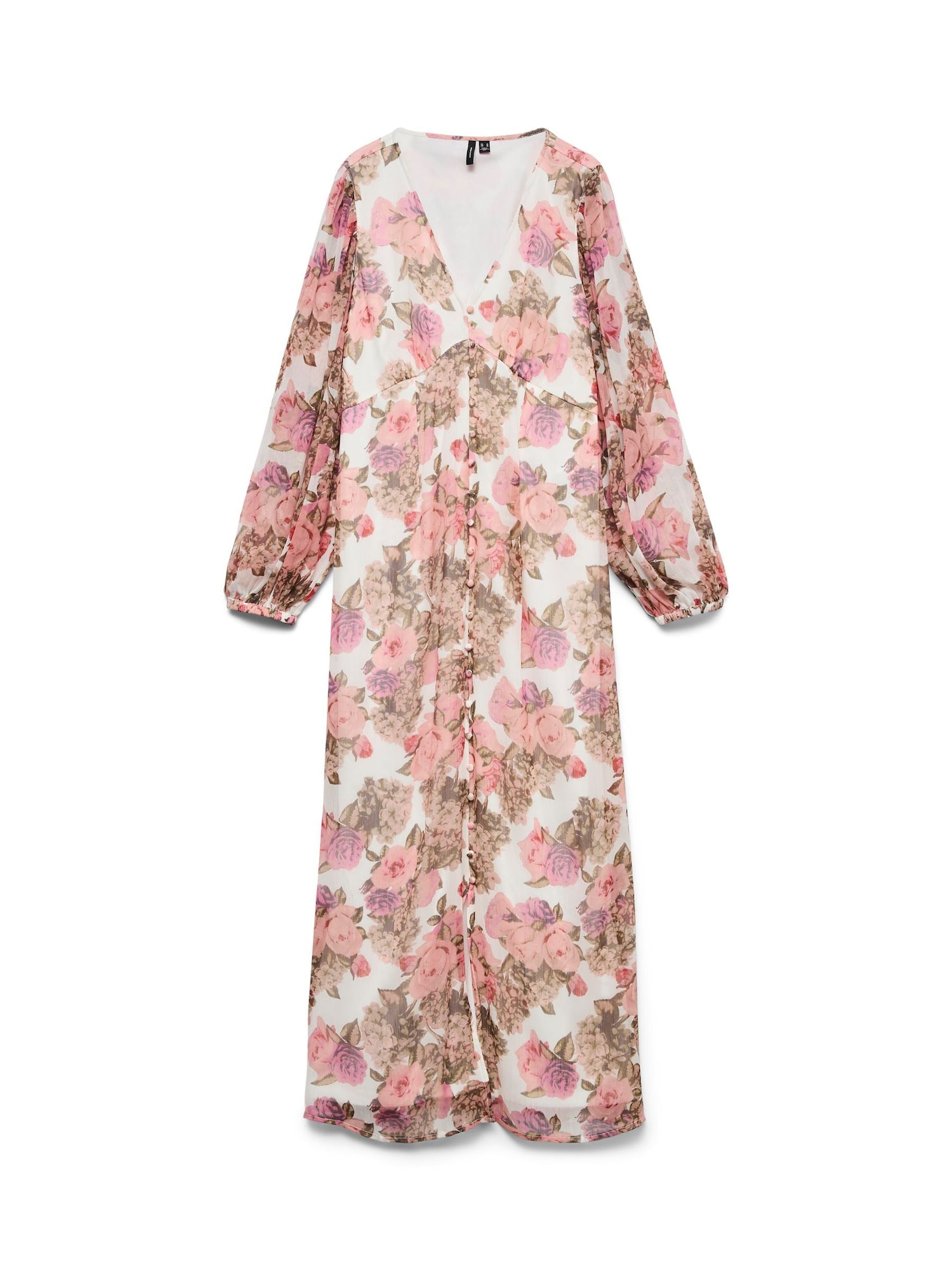 VERO MODA Vestido 'VMSmilla'  oliva / rosa / eosin / blanco