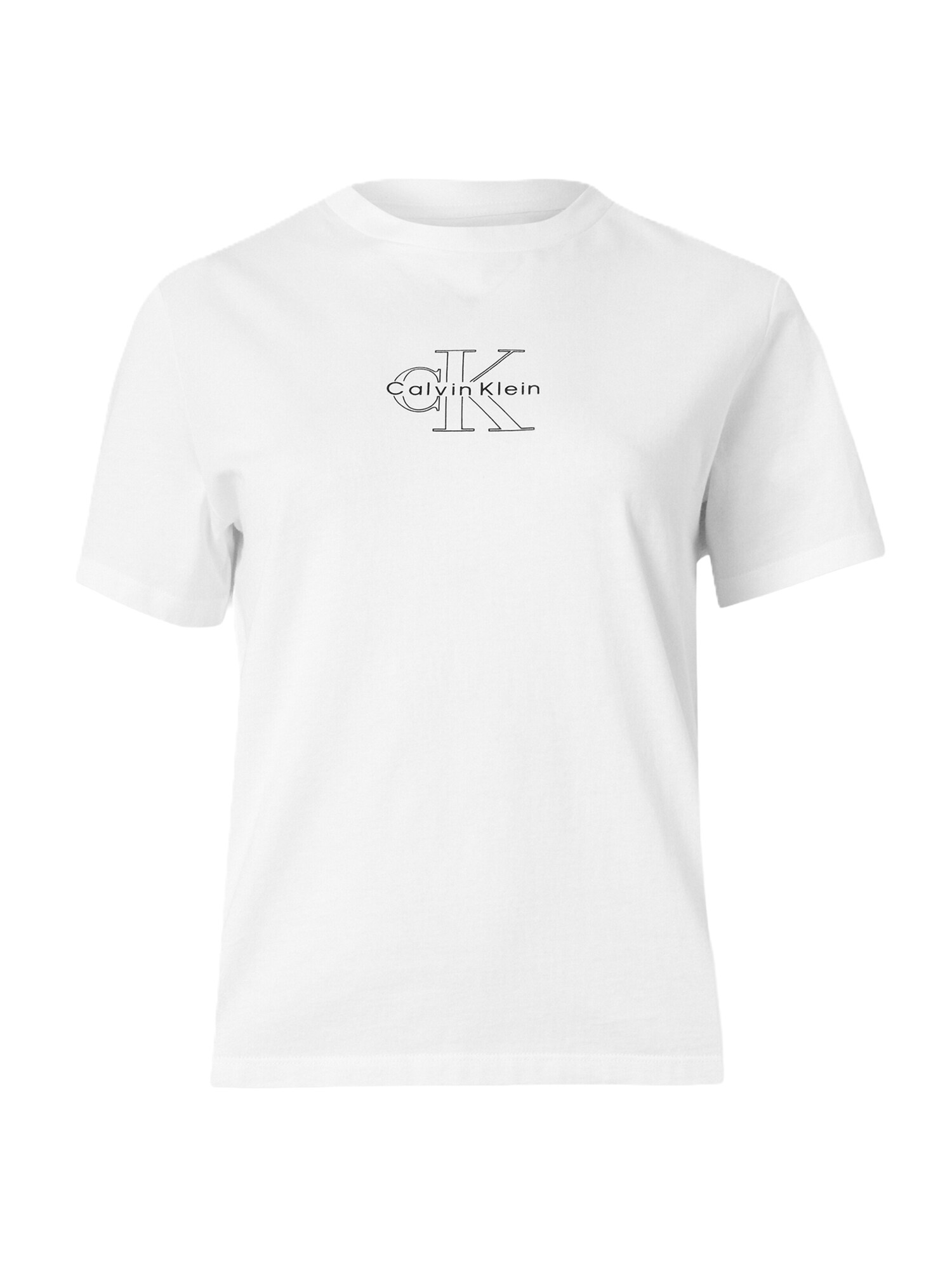 Calvin Klein Jeans Camiseta 'Monologo'  negro / blanco