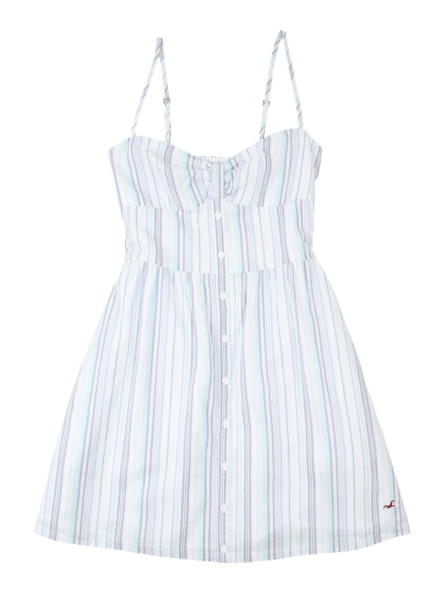 HOLLISTER Rochie de vară  albastru deschis / albastru închis / alb
