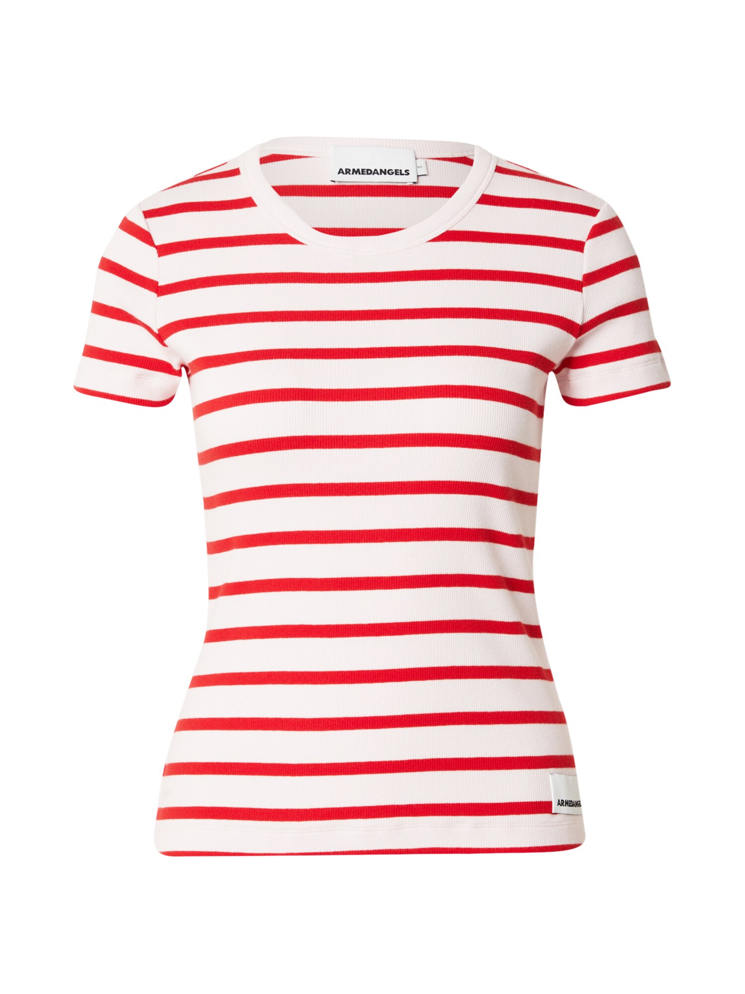 ARMEDANGELS Tricou 'KARDAA'  sângeriu / alb
