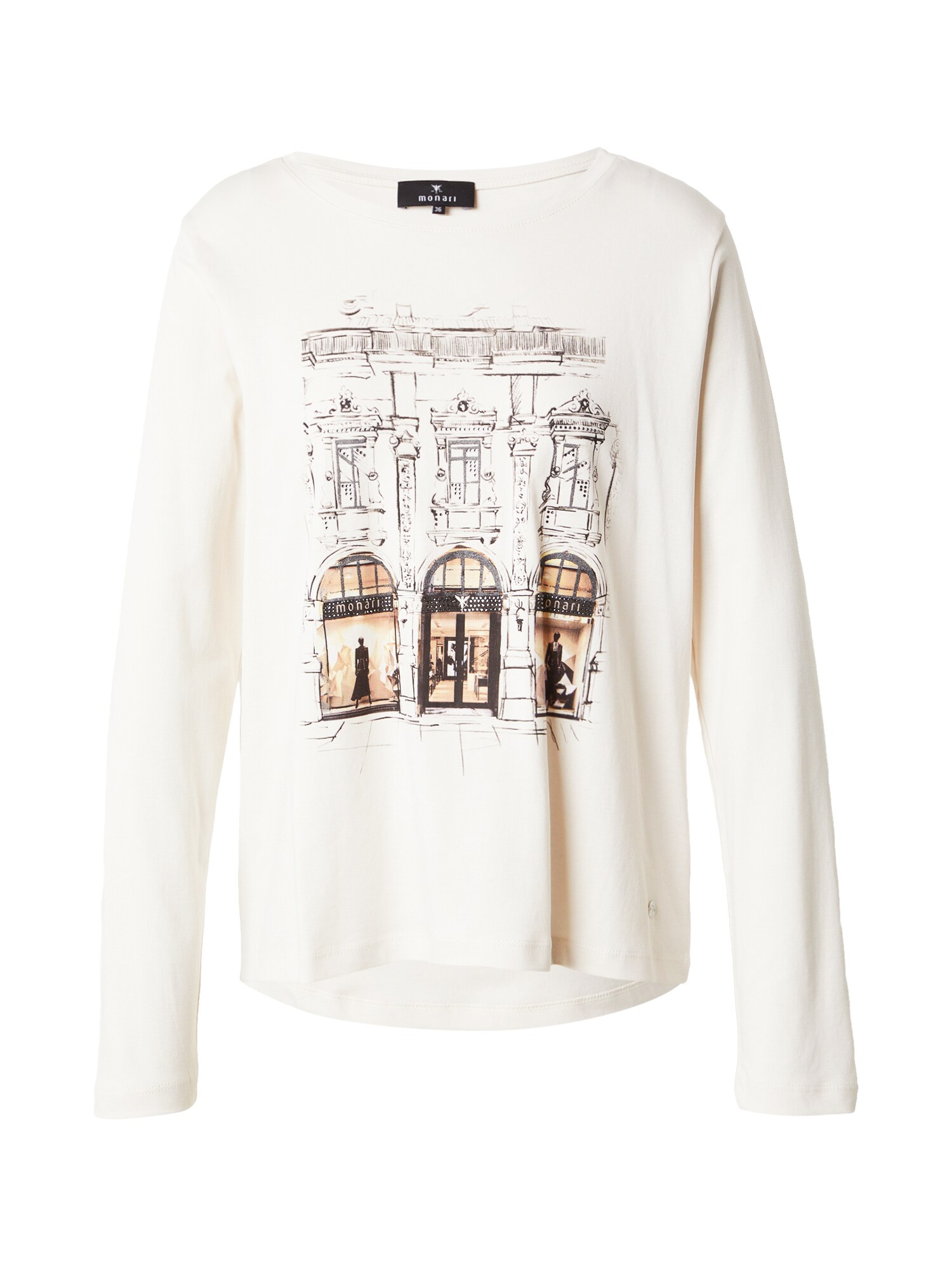 monari Tricou  alb kitt / negru / alb