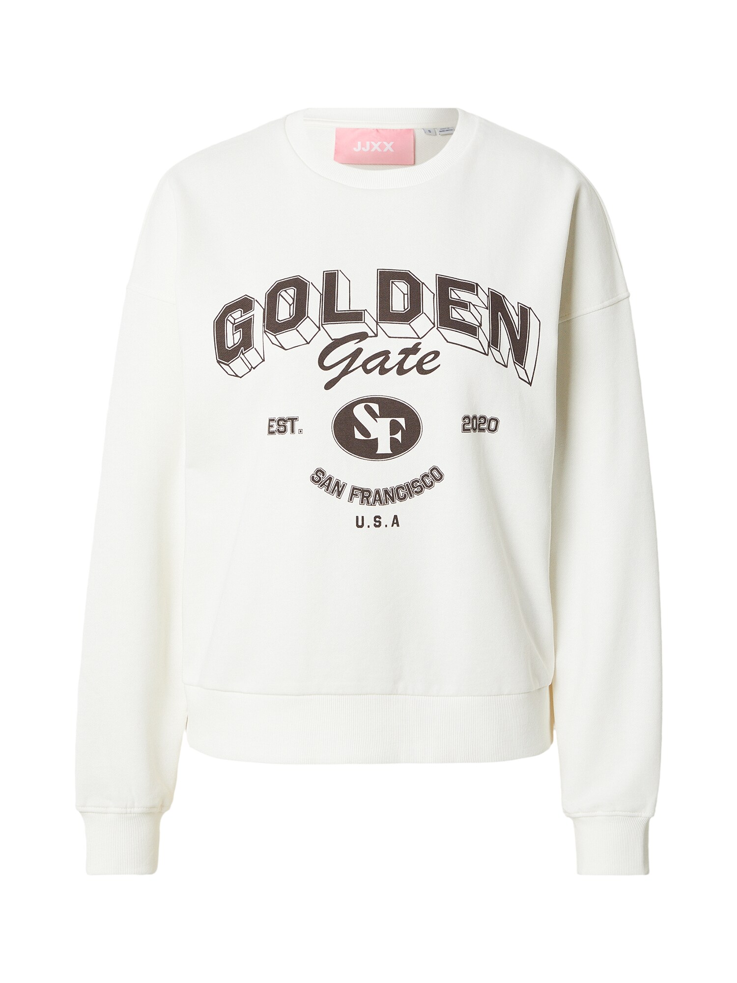 JJXX Bluză de molton JXMERLE  crem / ciocolatiu