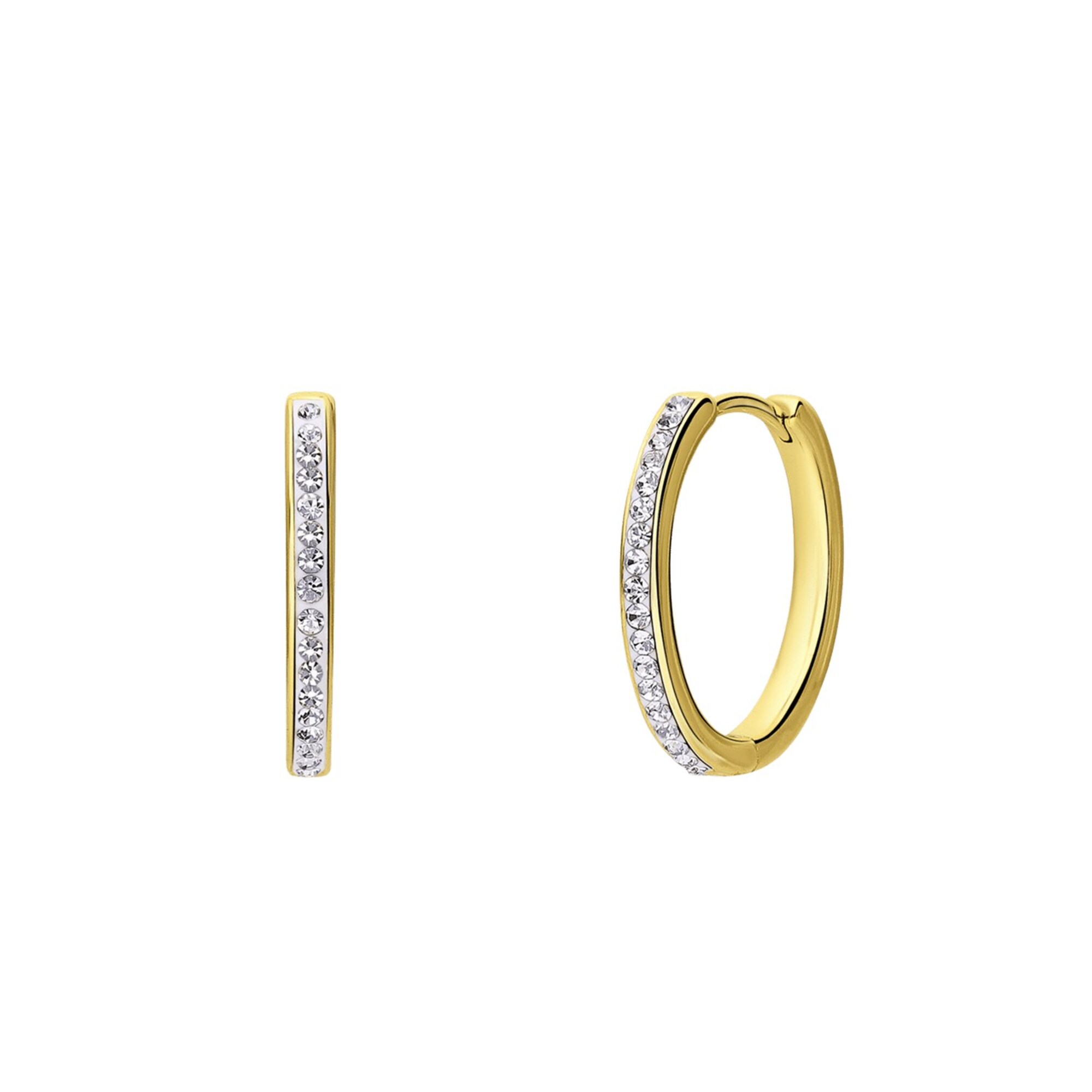 Lucardi Oorbellen Goud / Wit