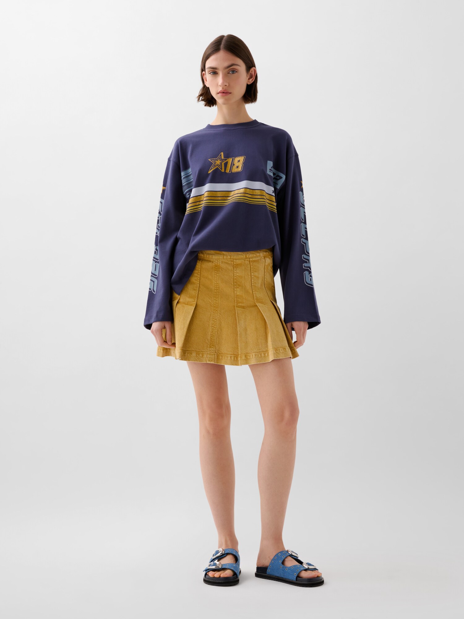 Thumbnail - Scalpers Washed Mini Denim Skirt