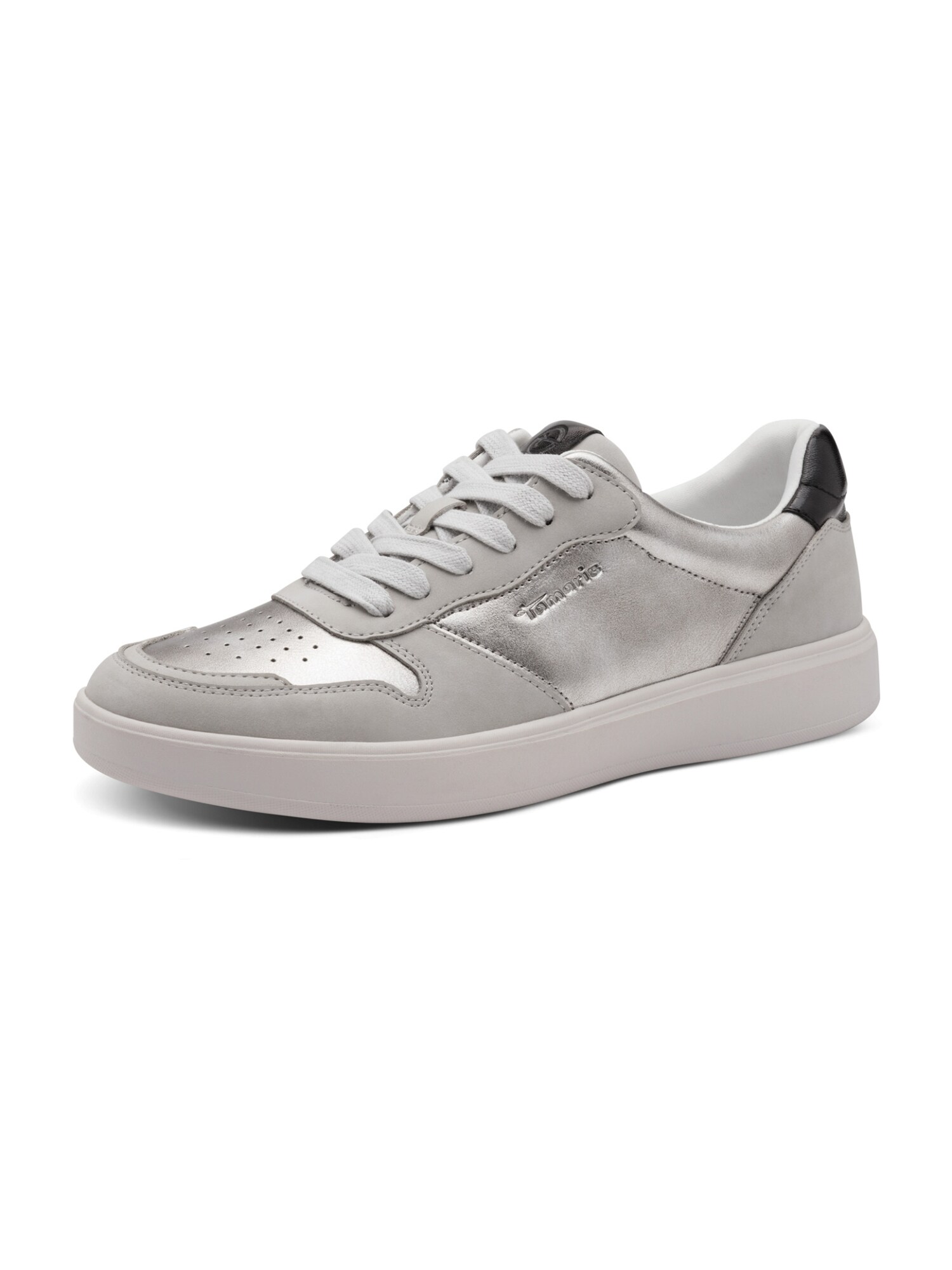 Tamaris Sneaker low  gri / negru / argintiu