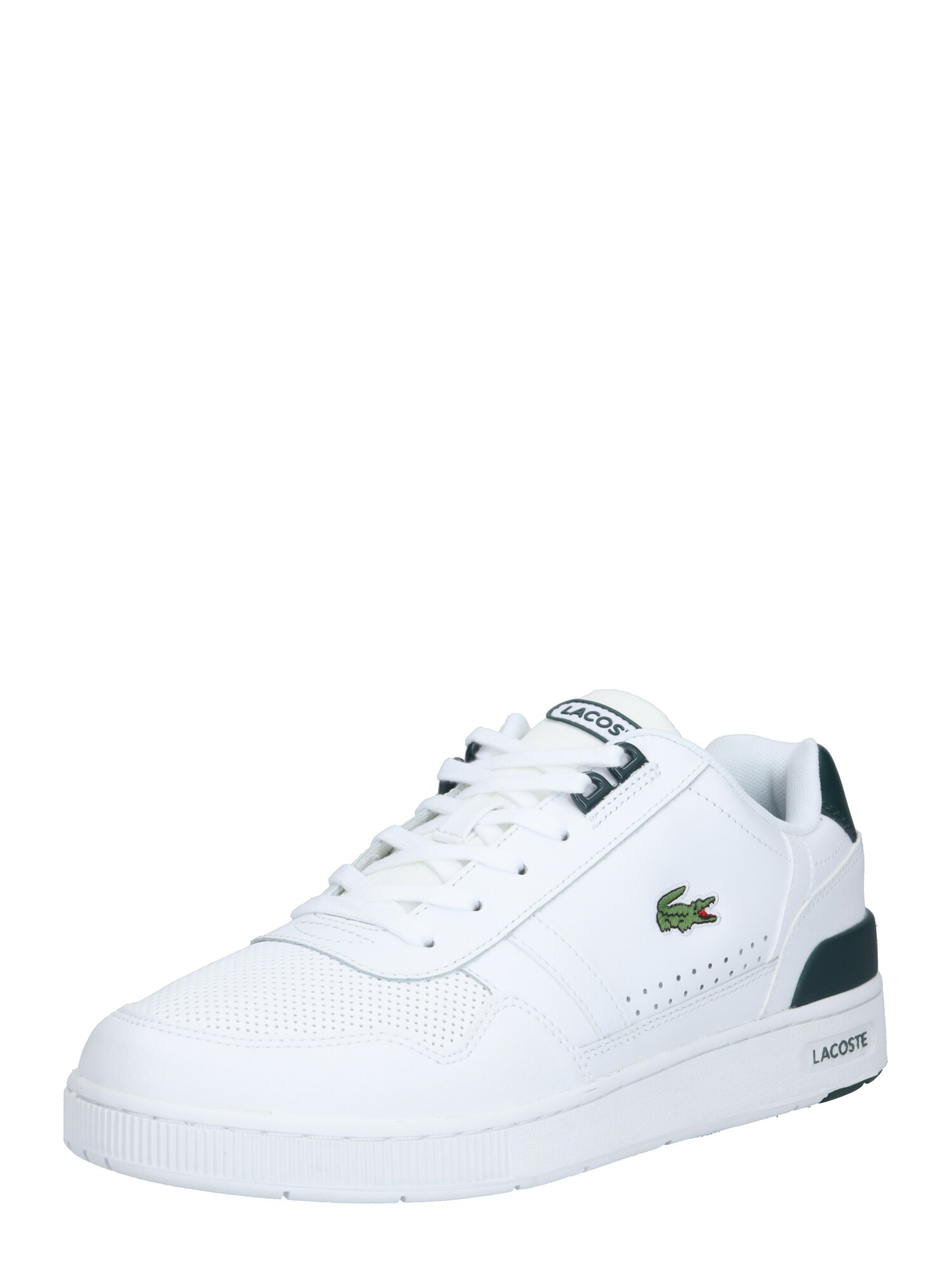 LACOSTE Sportbačiai be auliuko  balta / tamsiai žalia