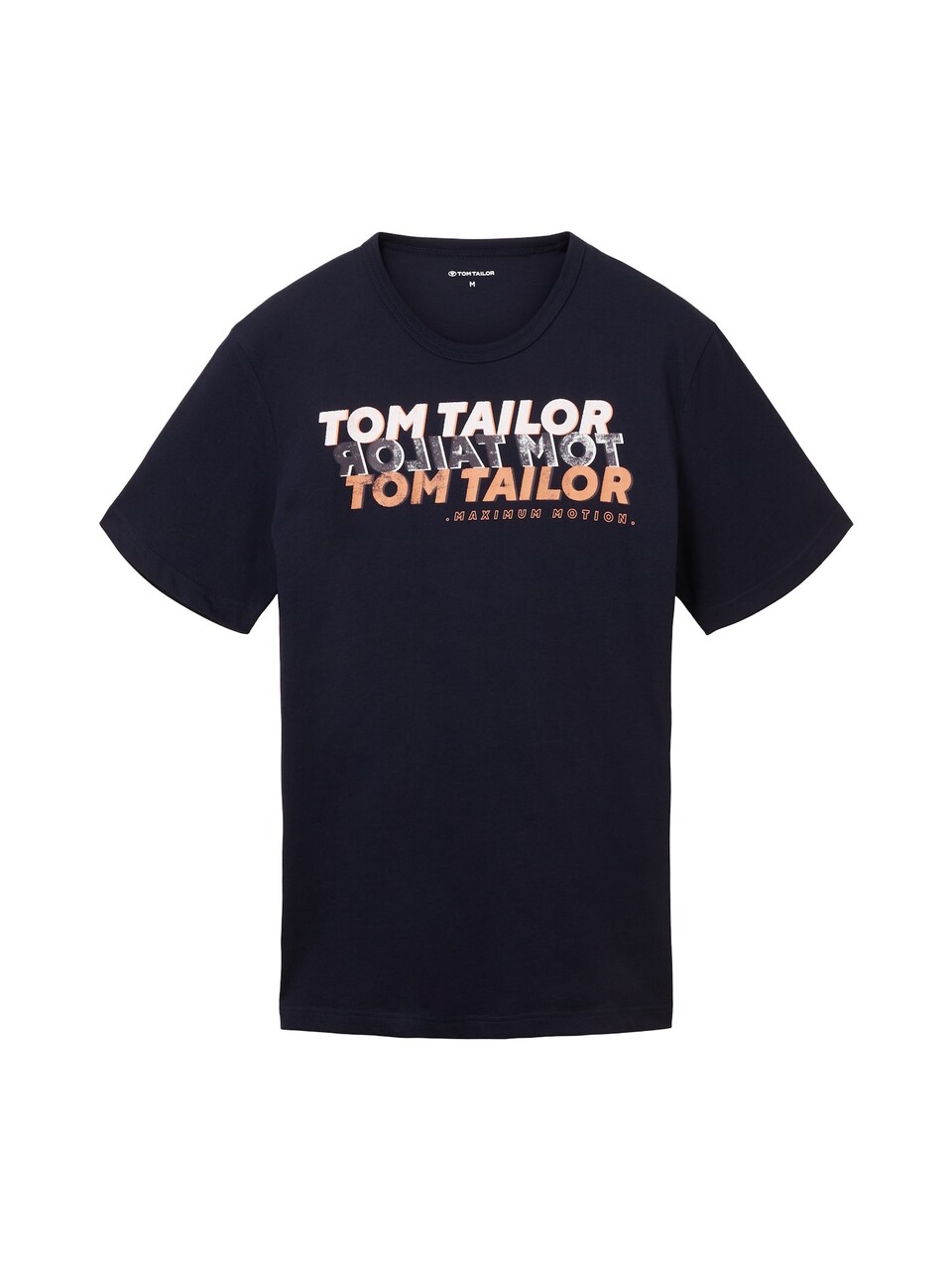 T-shirt marinblå / mörkgrå / orange
