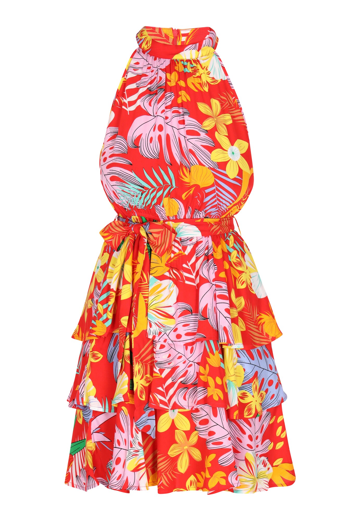 IZIA Rochie de vară  albastru deschis / galben / roz / roșu