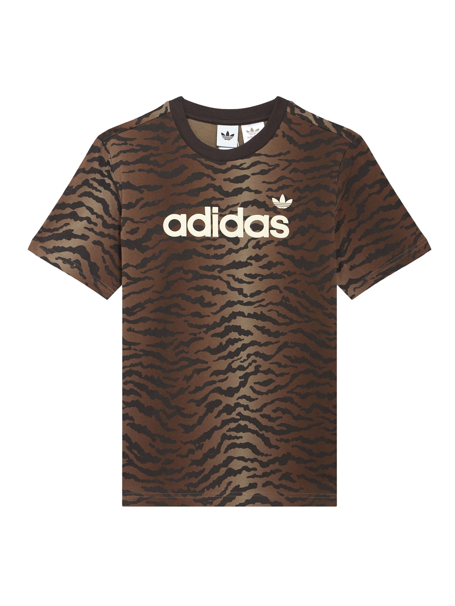 ADIDAS ORIGINALS Tričko  hnedá / kapučíno / čierna / biela