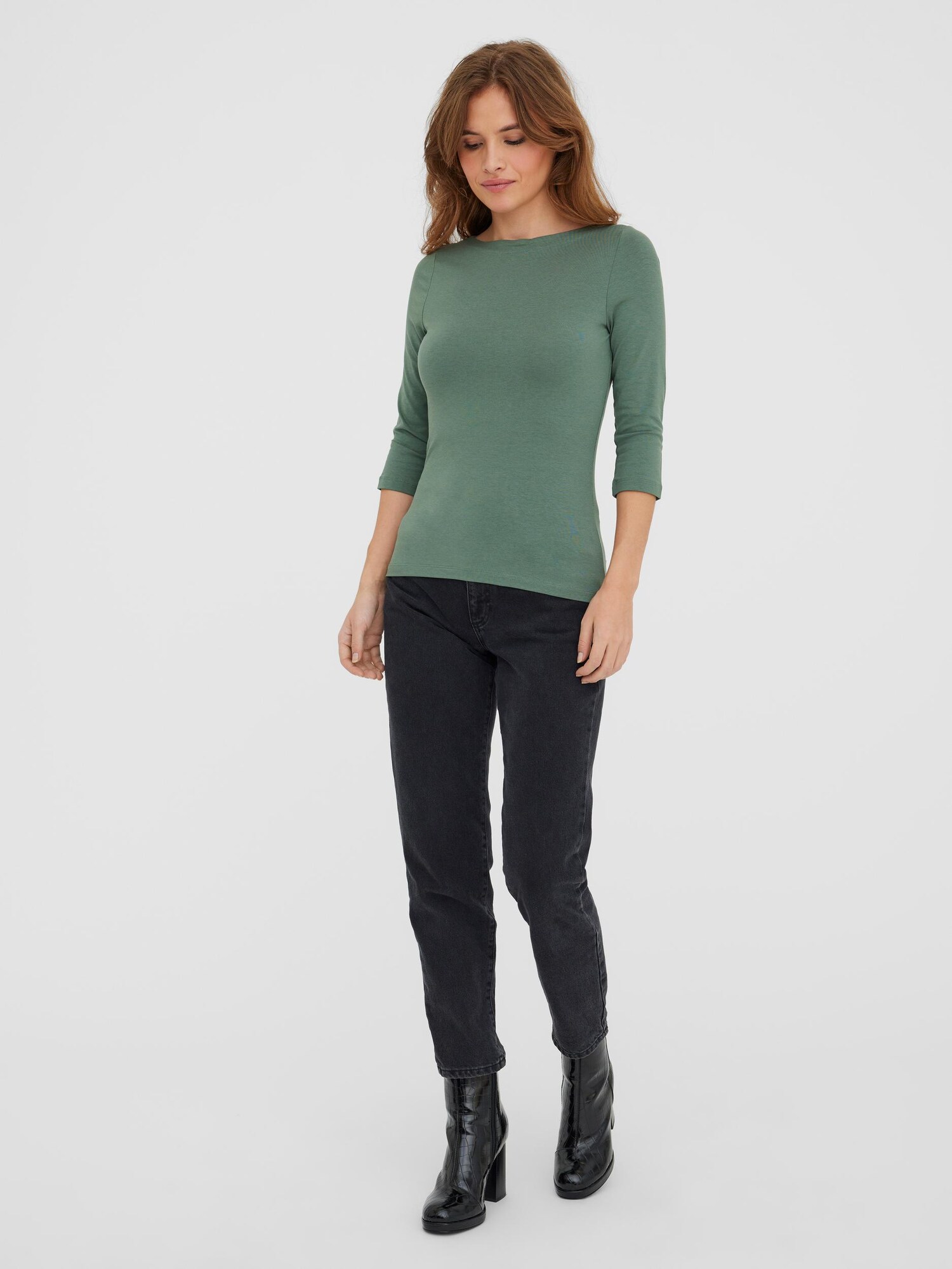 VERO MODA Póló 'PANDA'  fenyő termék 2. képe