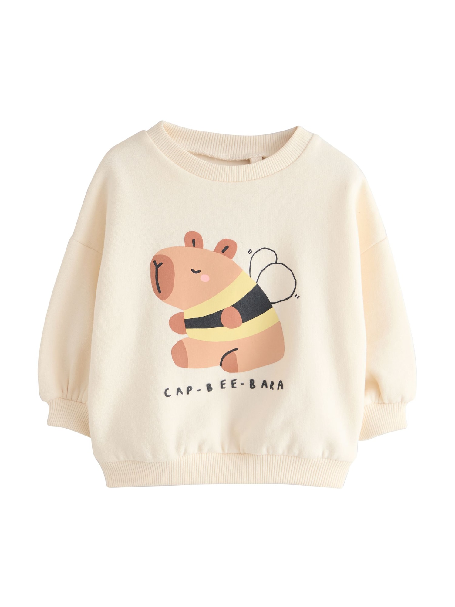 Next Bluză de molton  crem / maro deschis / galben / negru