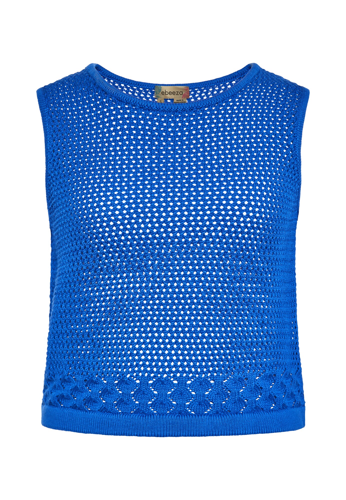 Ebeeza Top de punto azul cobalto