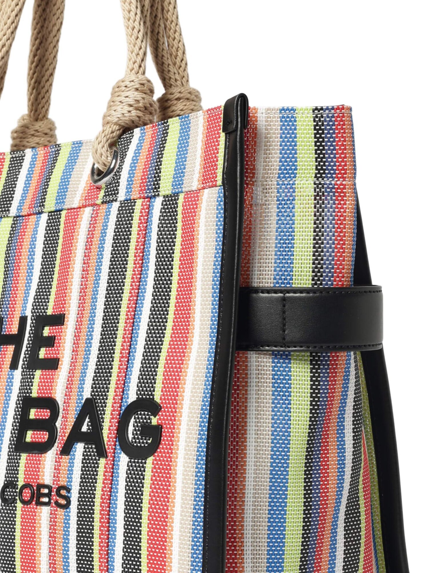Marc Jacobs Shopper 'Stripe Mesh Large Tote	42x34x17 cm'  ecru – imagen 3