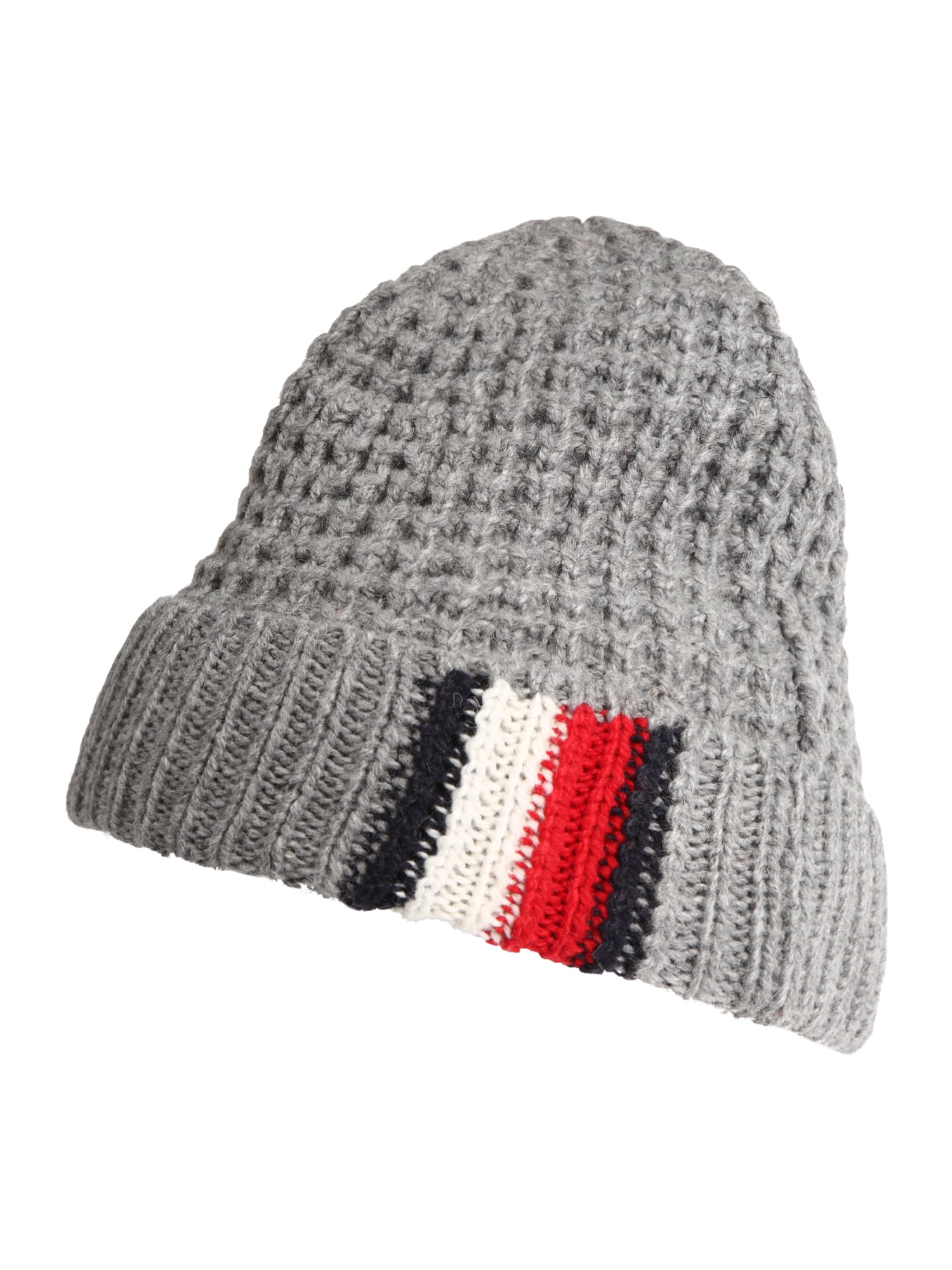 TOMMY HILFIGER Megzta kepurė  margai pilka / tamsiai mėlyna / melionų spalva / balta