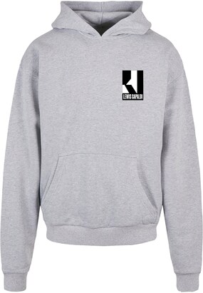 Merchcode Sweatshirt ‘Lewis Capaldi – Tour grabsheet 4’ Grijs gemêleerd / Zwart / Wit