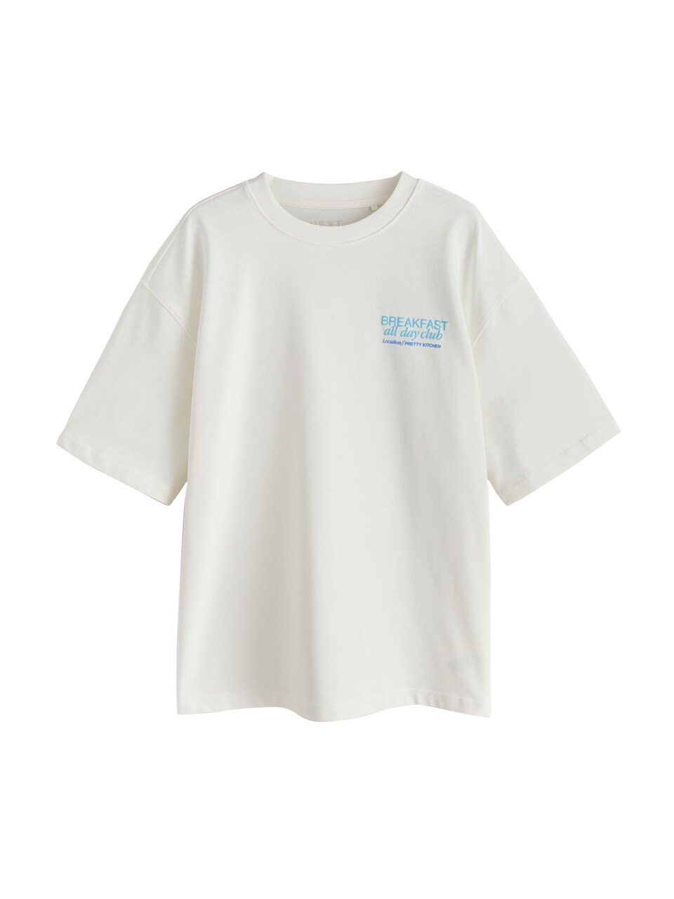 T-shirt 'Bagel' ecru / ljusblå / ljusbrun