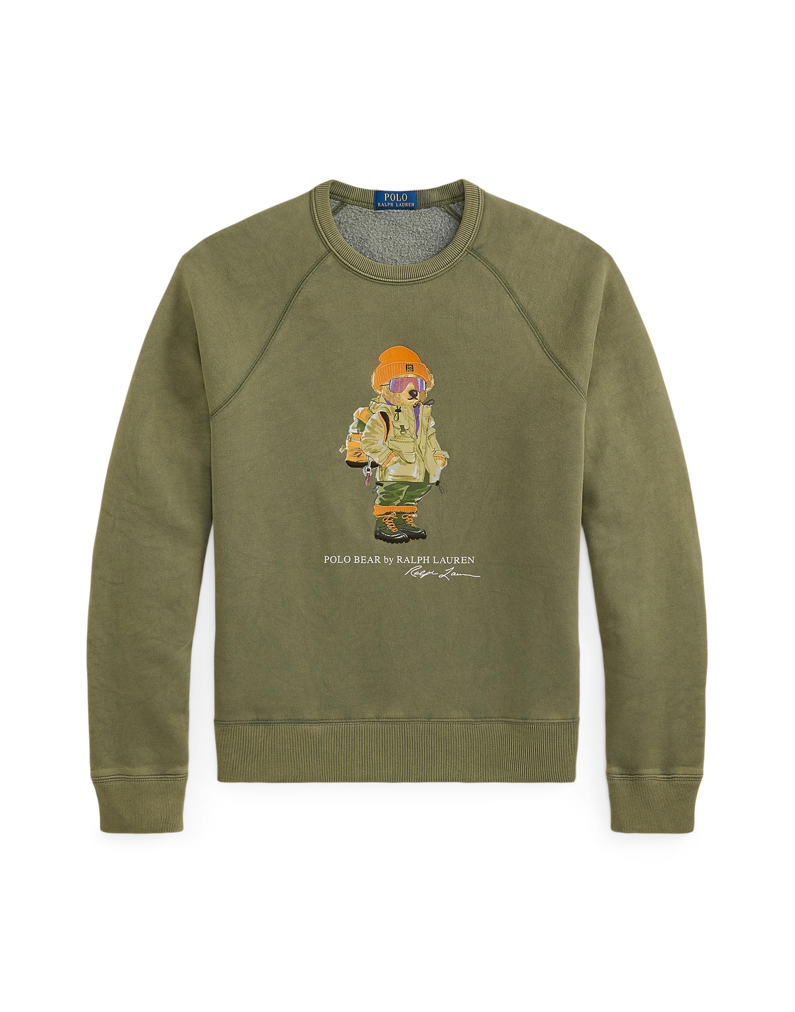 Polo Ralph Lauren Bluză de molton oliv / verde kiwi / portocaliu / alb