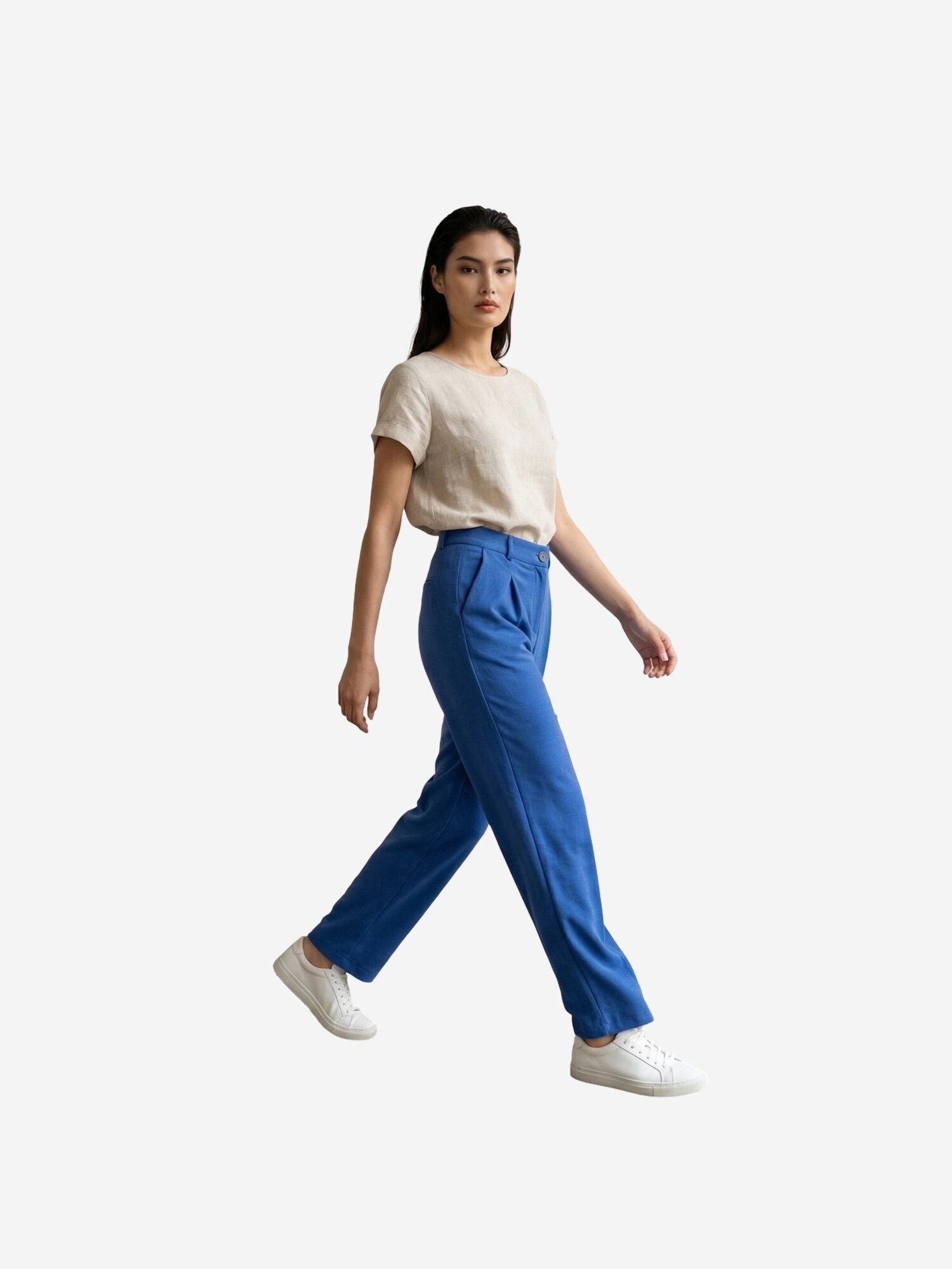 My fashion Hlače s naborima 'Hose' cijan plava