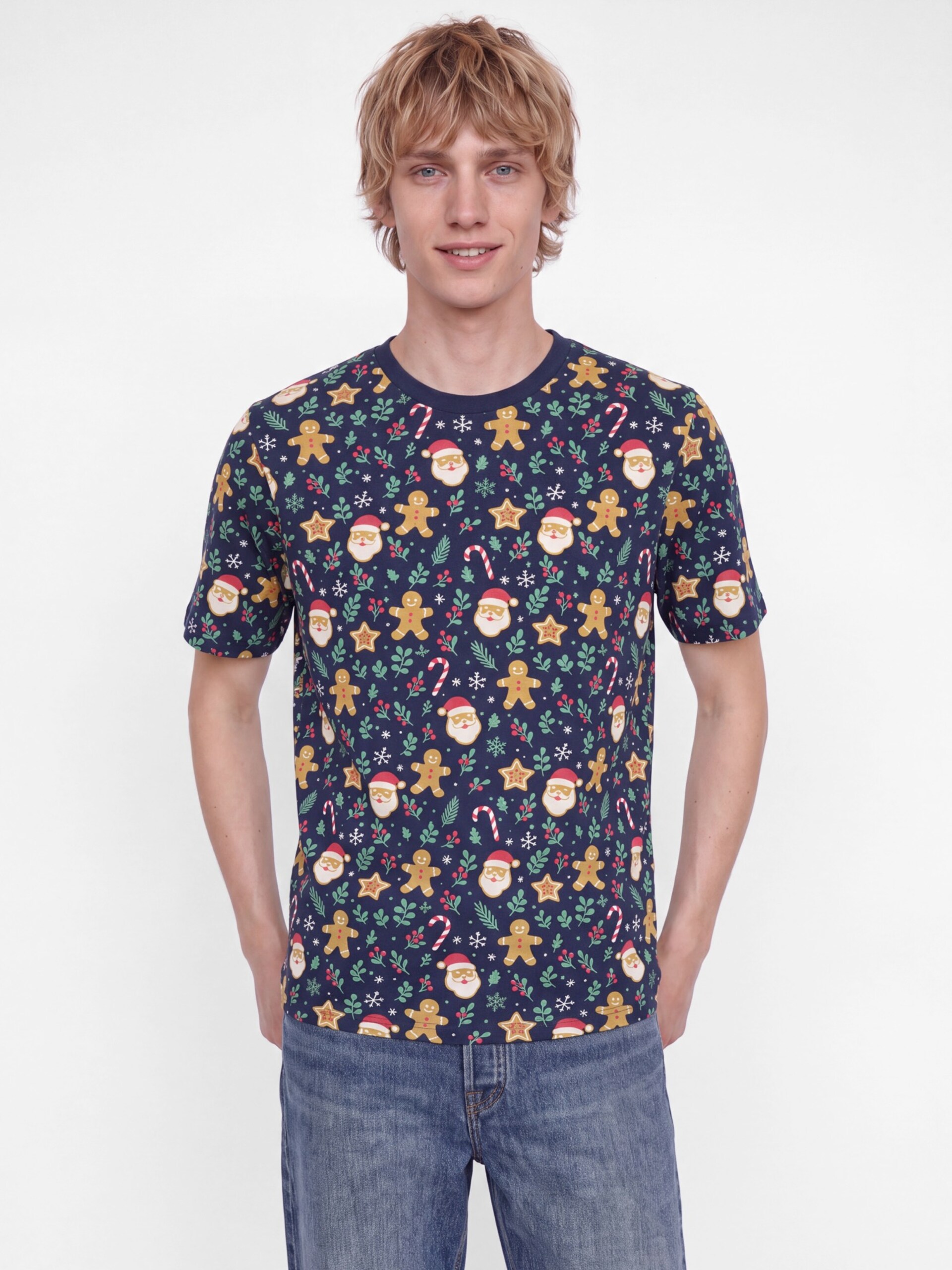 JACK & JONES T-shirt 'JJBELL XMAS' herr