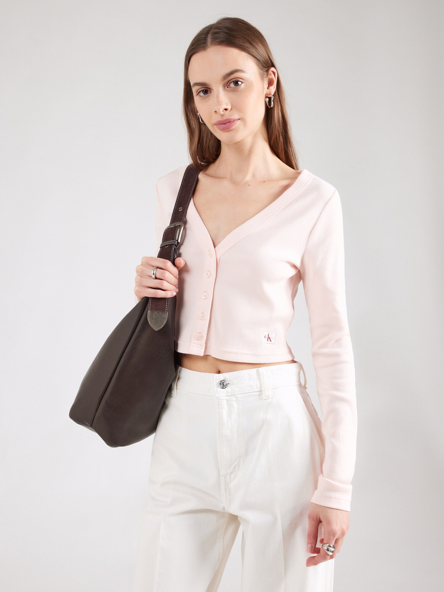 Calvin Klein Jeans Kardigán  pasztell-rózsaszín termék 2. képe