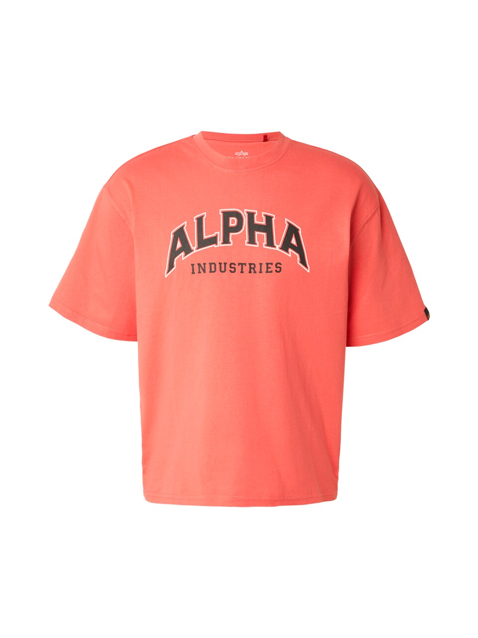 T-shirt 'College' ljusröd / svart