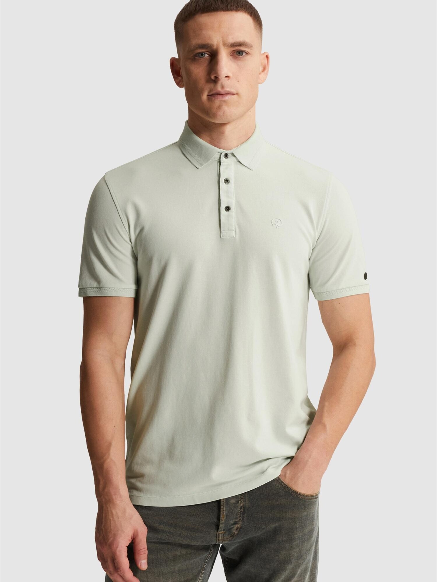 T-shirt 'Polo shirt in cotton with stretch'