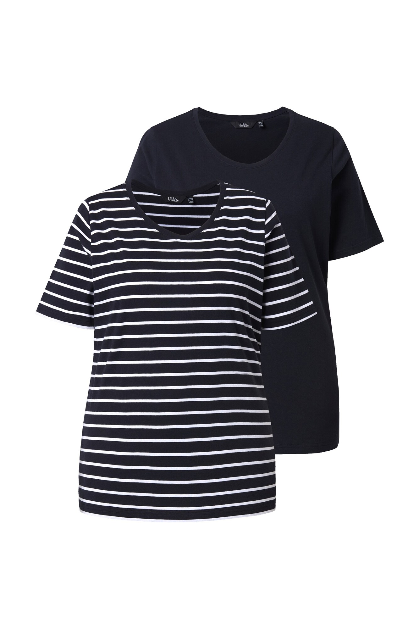 Ulla Popken Tricou negru / alb