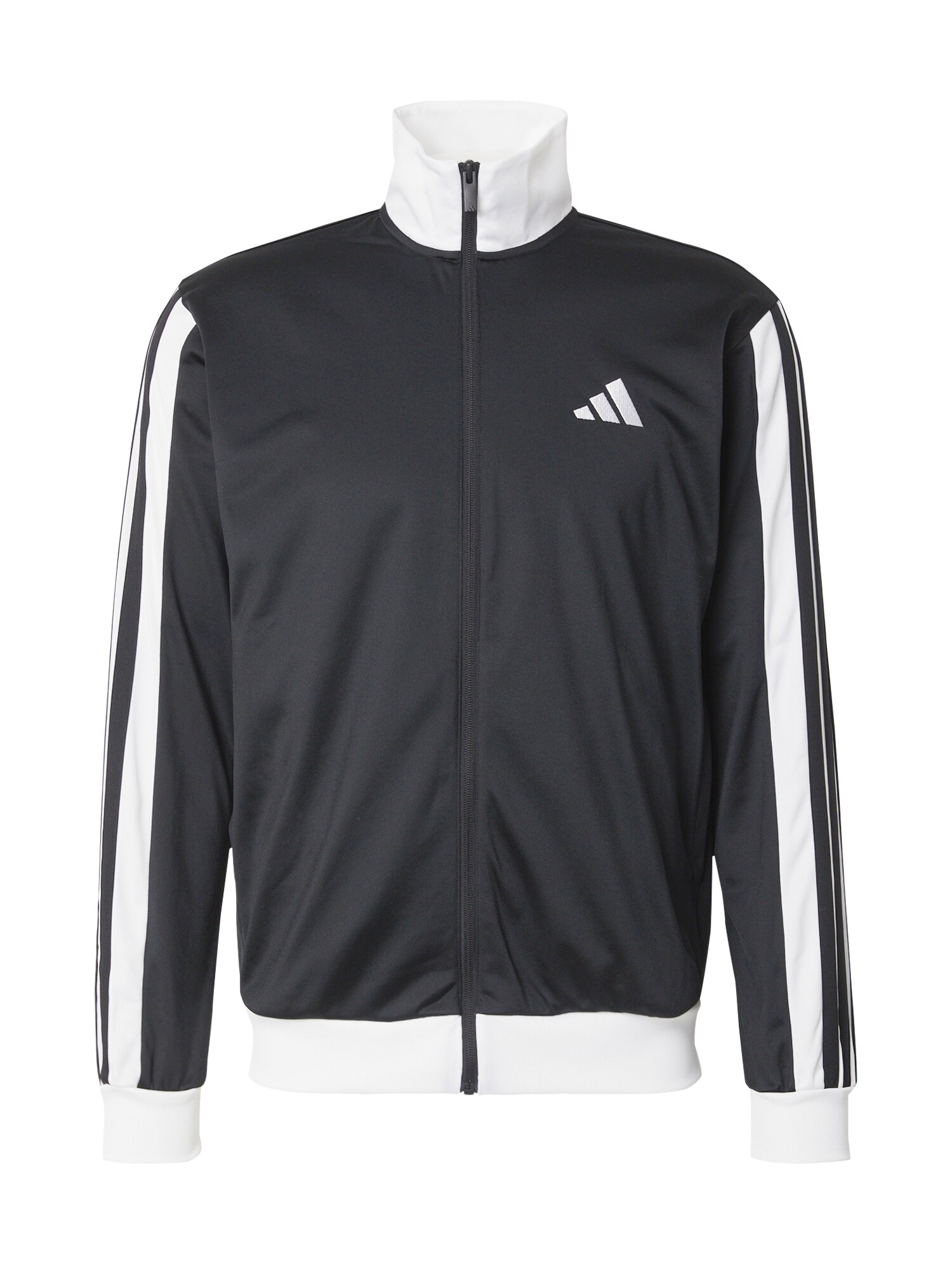 ADIDAS SPORTSWEAR Bluză cu fermoar sport  negru / alb