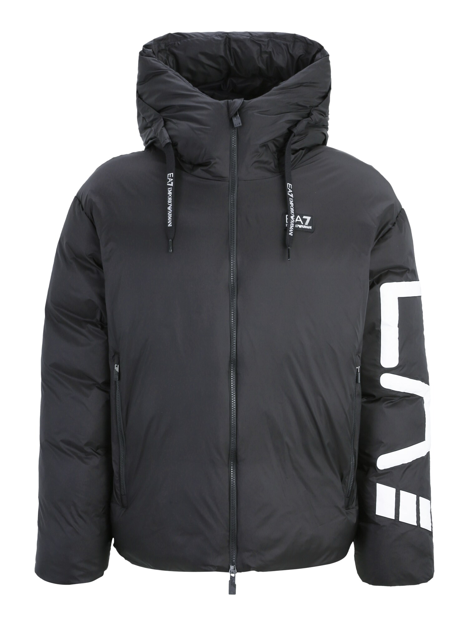 EA7 Emporio Armani Zimná bunda  čierna / biela