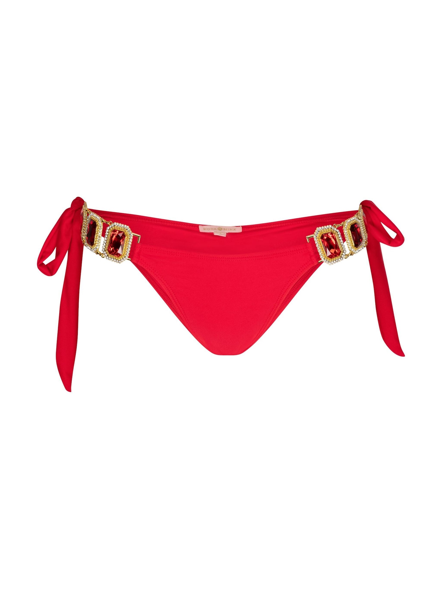 Moda Minx Bikinio kelnaitės 'Boujee' auksas / raudona / skaidri spalva