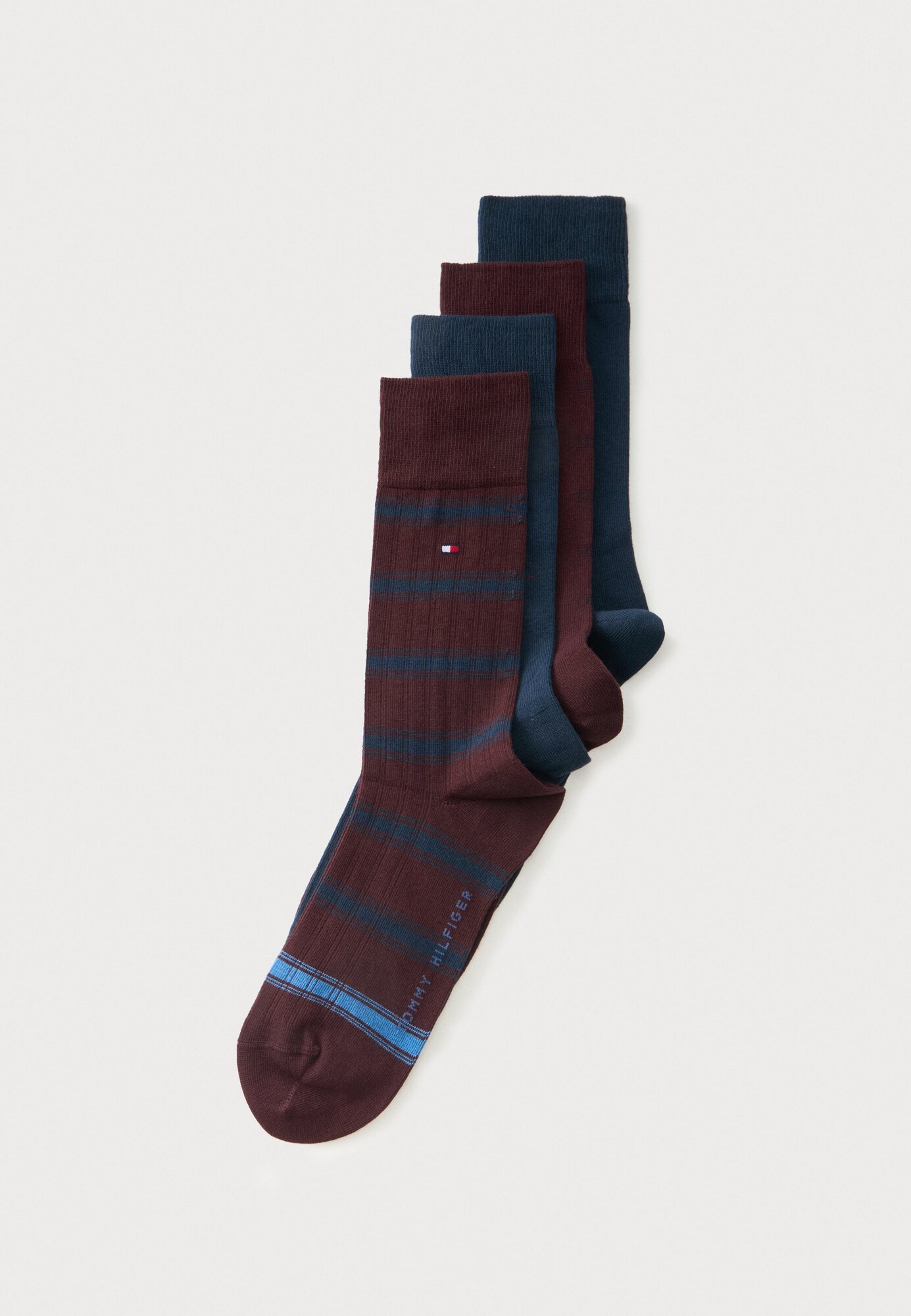 Tommy Hilfiger Underwear Čarape morsko plava / mornarsko plava / nebesko plava / bordo