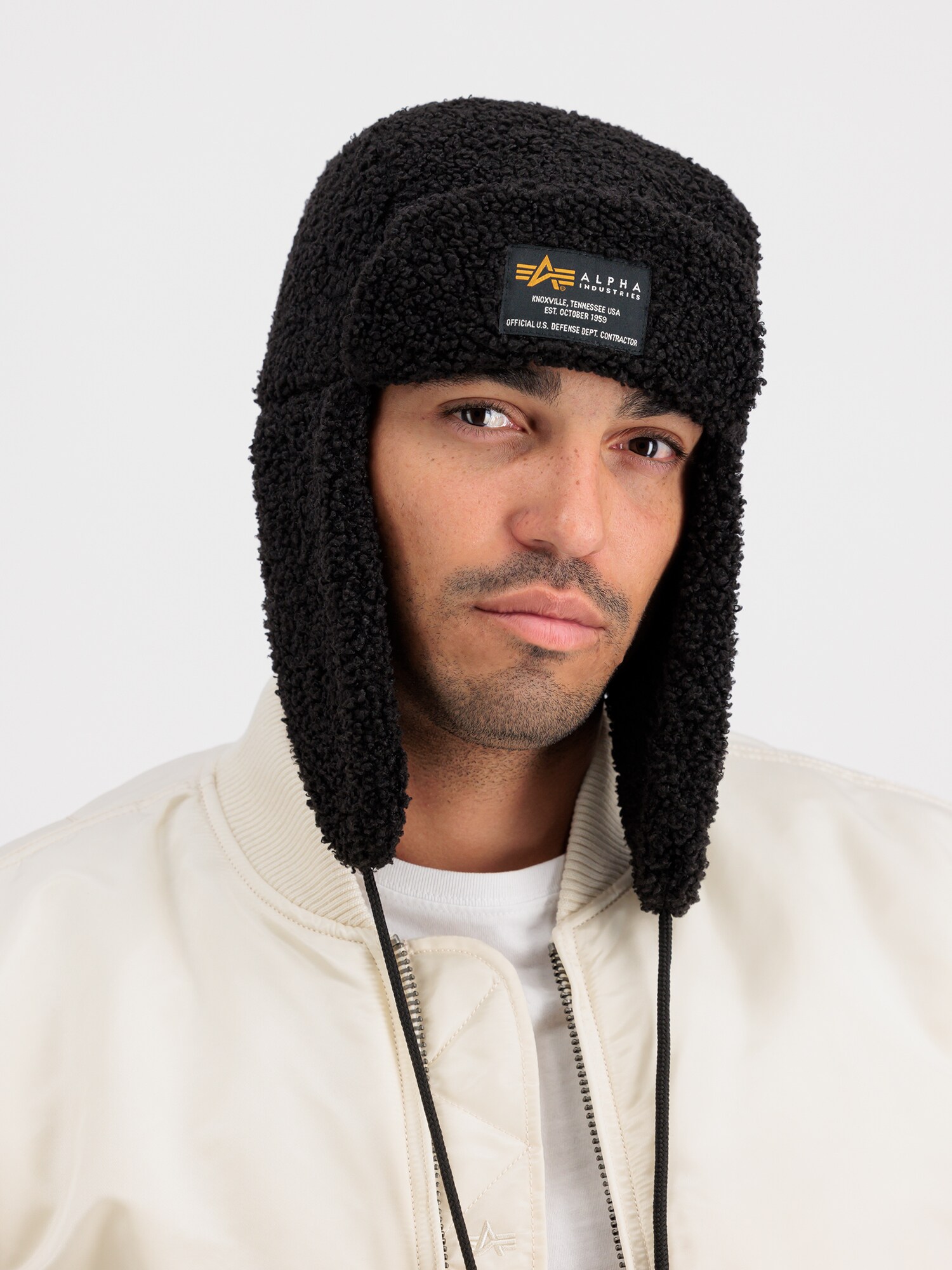 ALPHA INDUSTRIES Čiapky  tmavožltá / čierna / biela (obrázok 3)