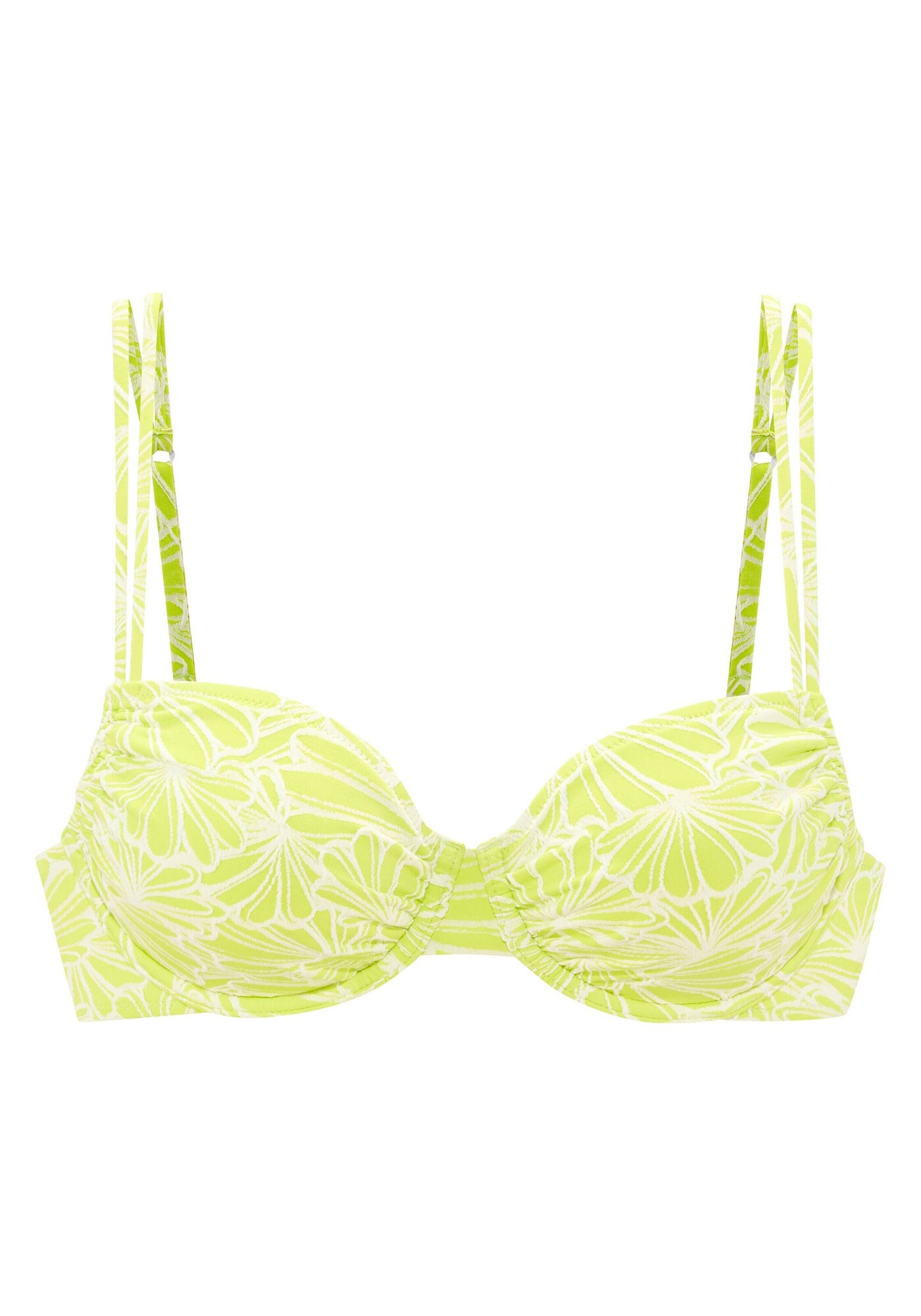 VENICE BEACH Bikini felső  citromzöld / fehér akciós termékkép 1