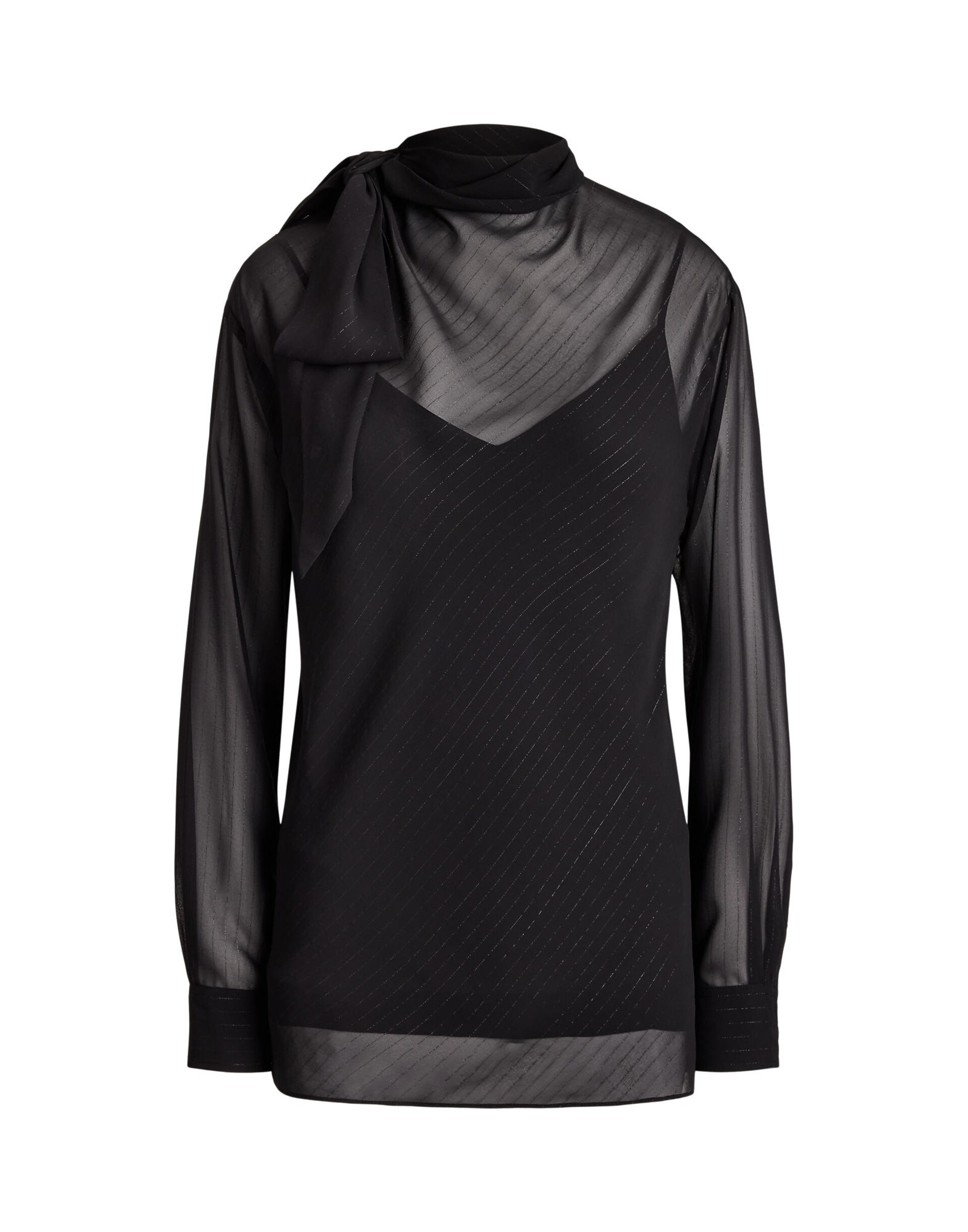 Lauren Ralph Lauren Metallic-Striped Tie-Neck Blouse skjortor & blusar dam – bild 6