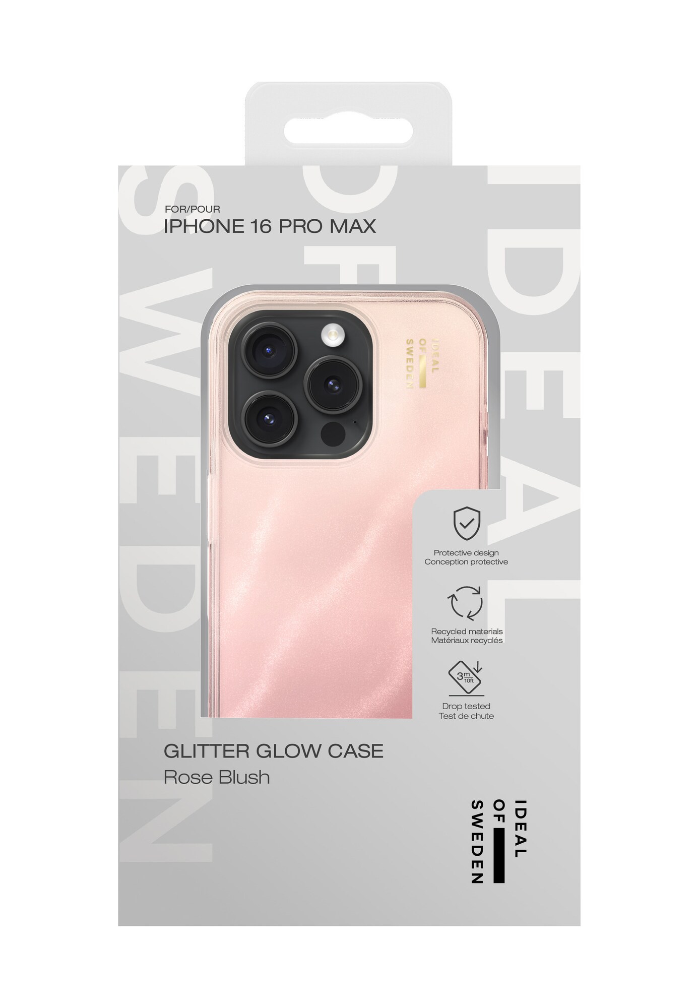 IDeal of Sweden Funda para smartphone 'iPhone 16 Pro Max'  oro rosa / rosa / talco – imagen 3